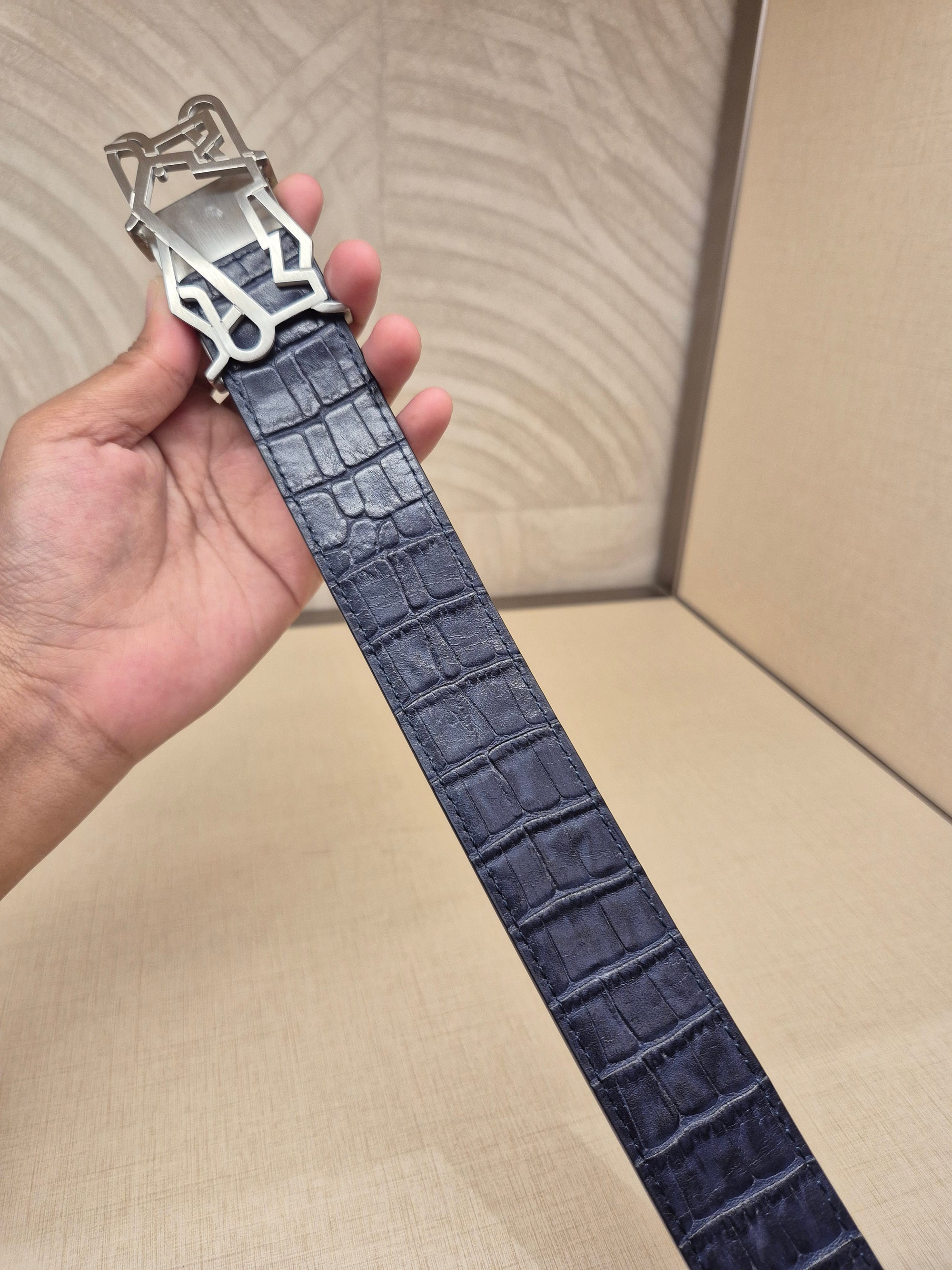 Braun Buffel Belt Croco Revisible