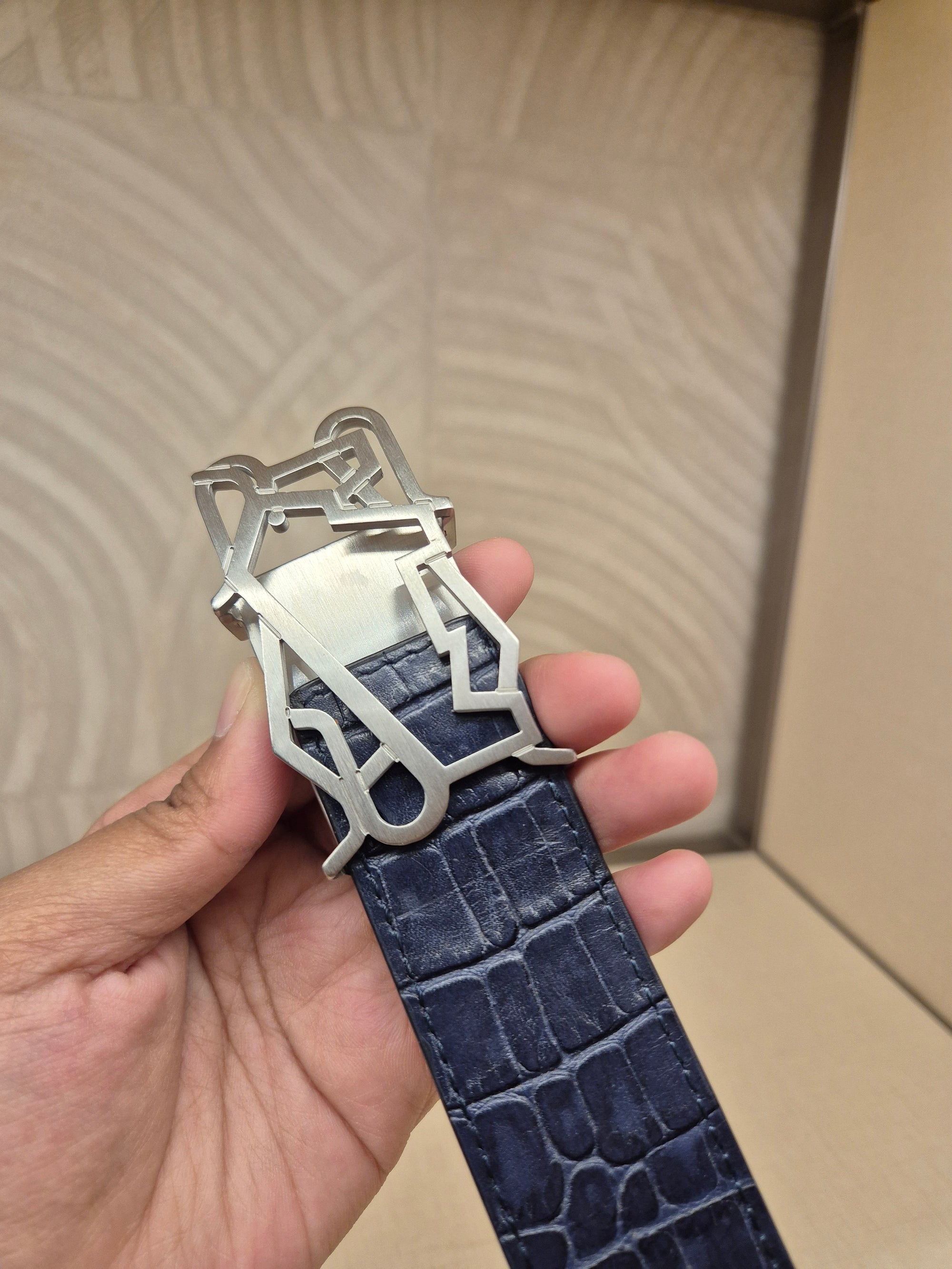 Braun Buffel Belt Croco Revisible