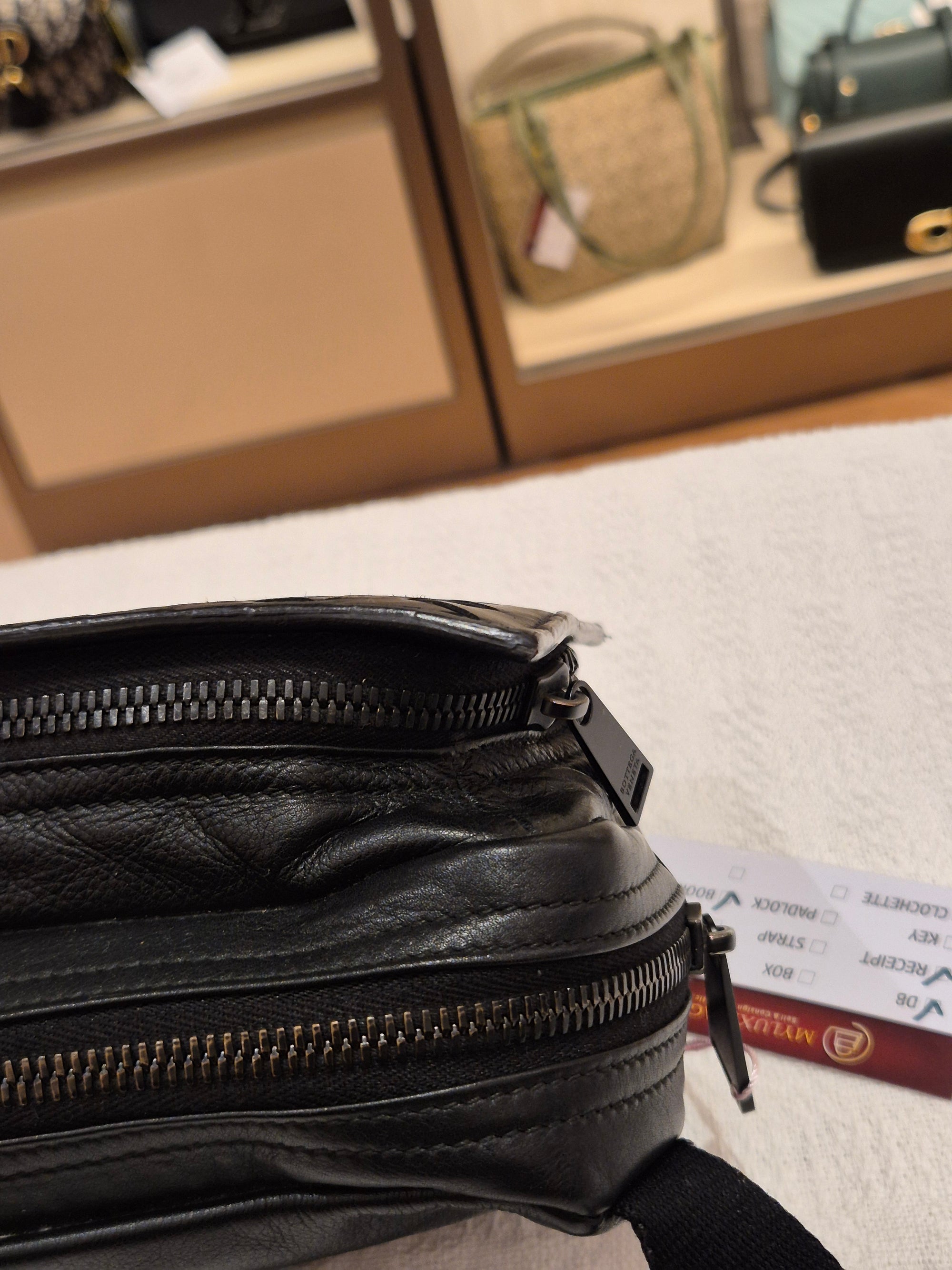 Bottega Veneta Camera Bag Interciato