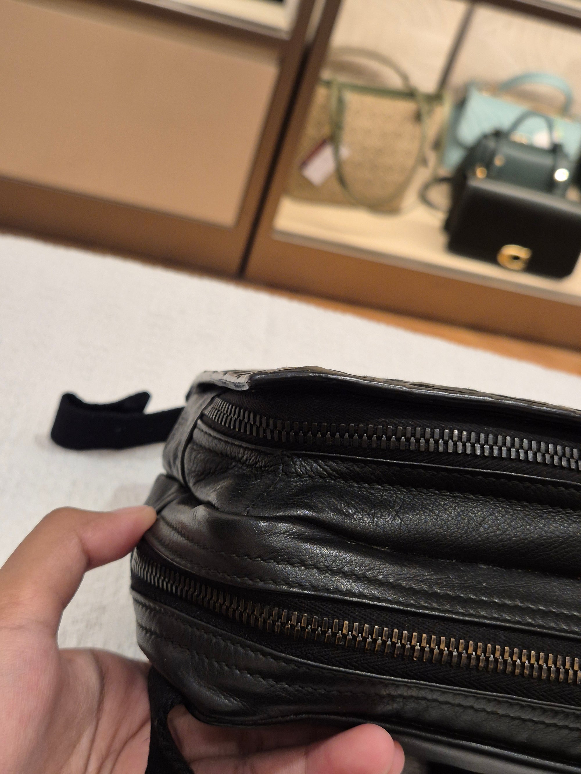 Bottega Veneta Camera Bag Interciato