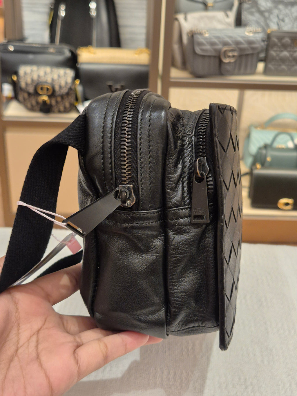 Bottega Veneta Camera Bag Interciato