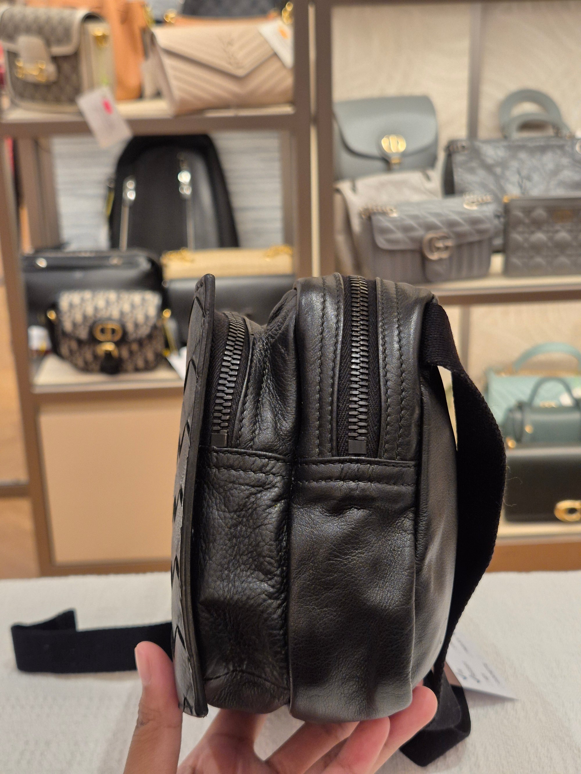 Bottega Veneta Camera Bag Interciato