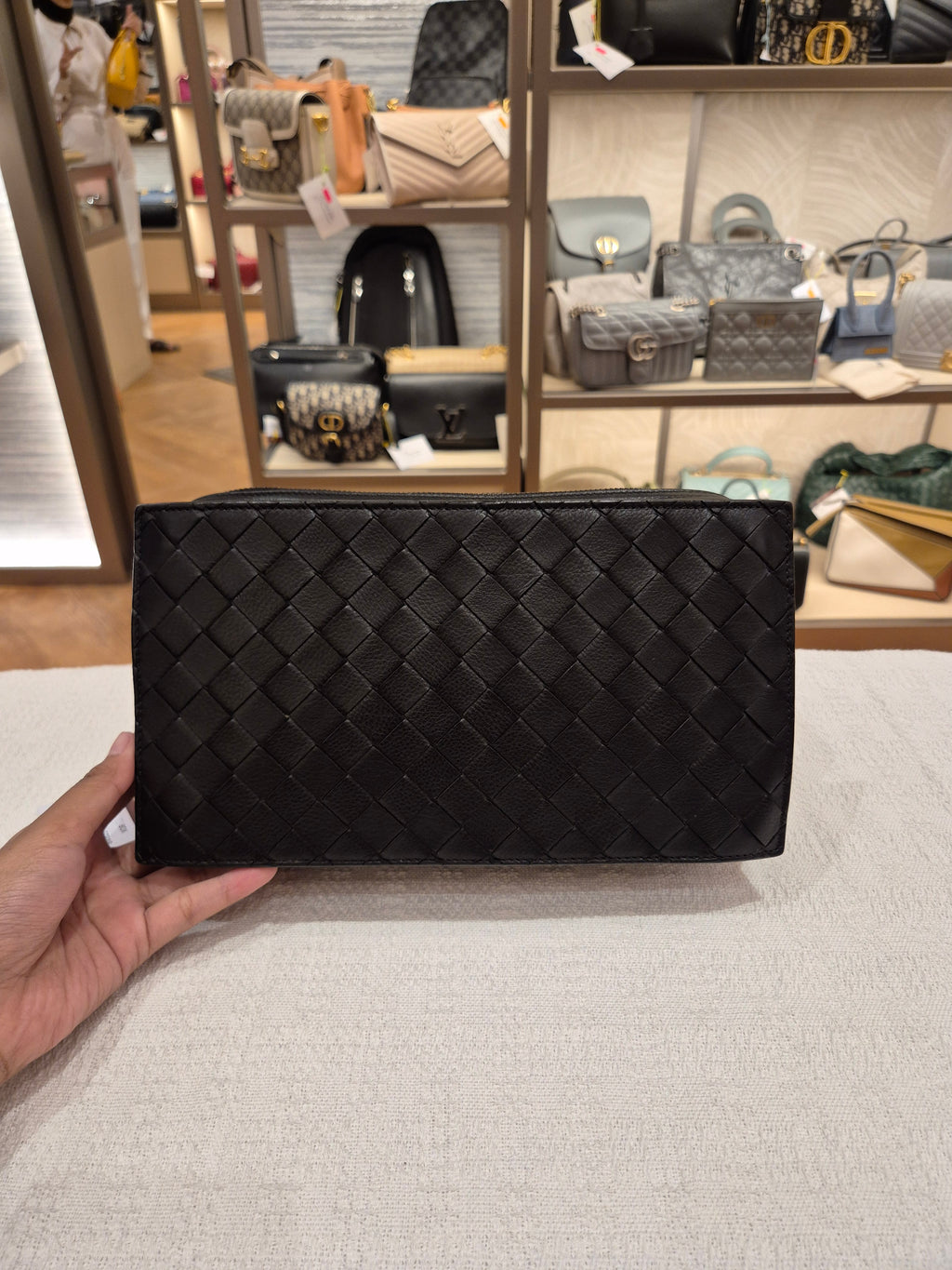 Bottega Veneta Camera Bag Interciato