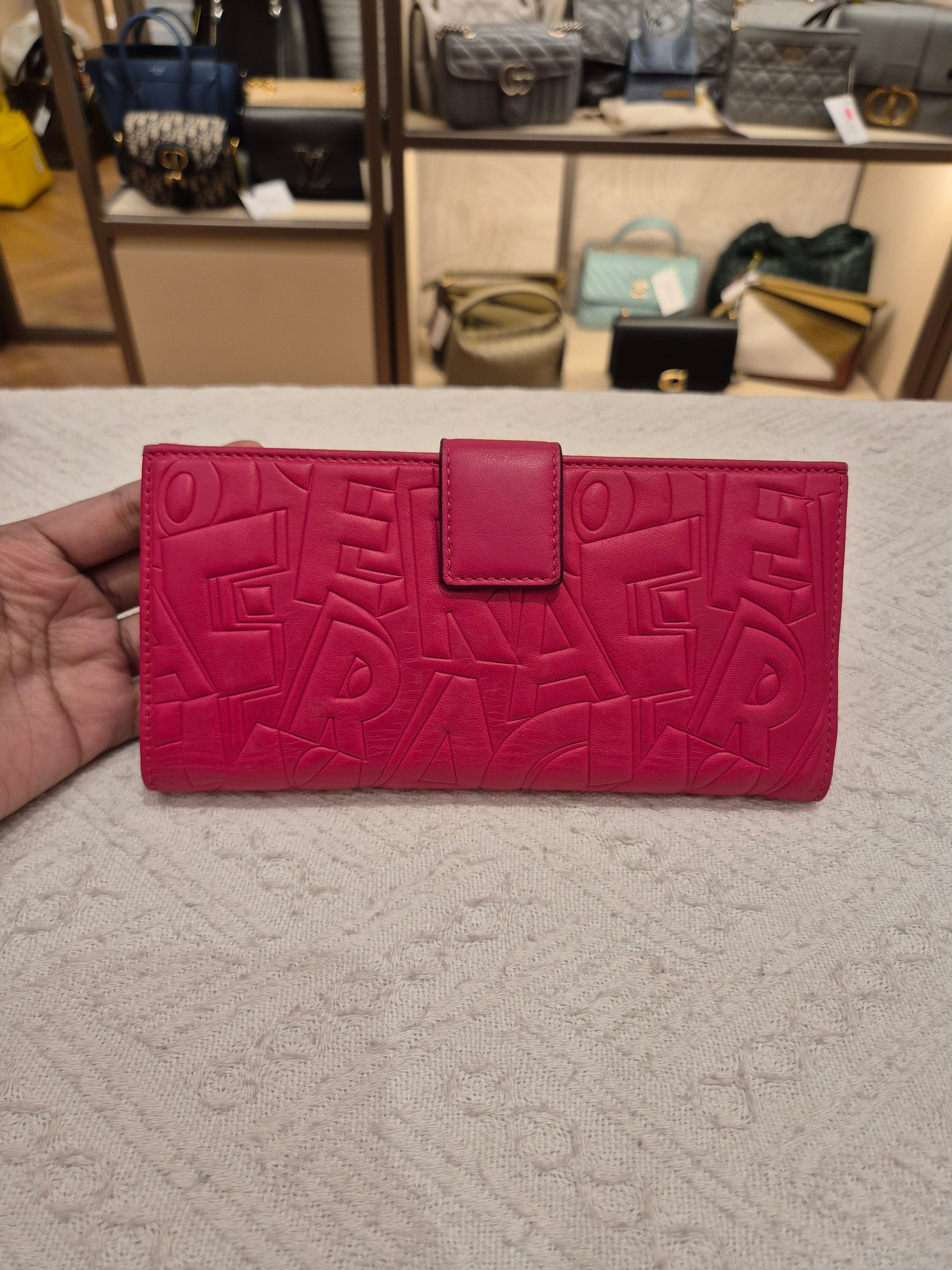 Salvatore Ferragamo Long Wallet Embossed
