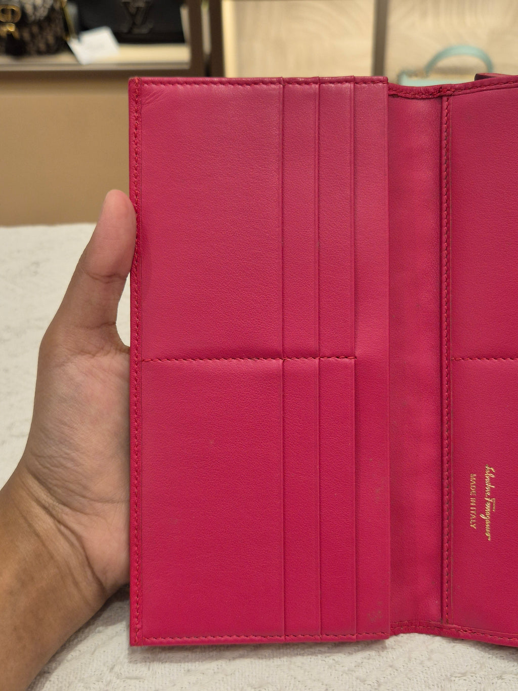 Salvatore Ferragamo Long Wallet Embossed