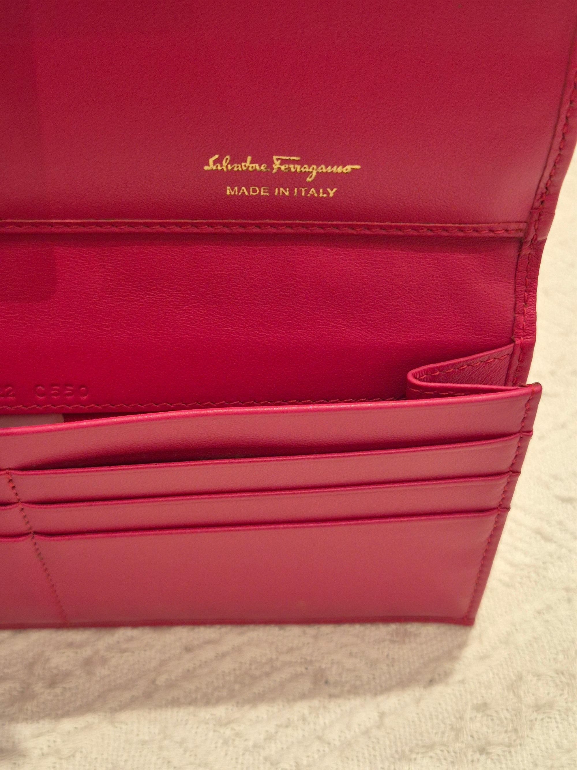Salvatore Ferragamo Long Wallet Embossed
