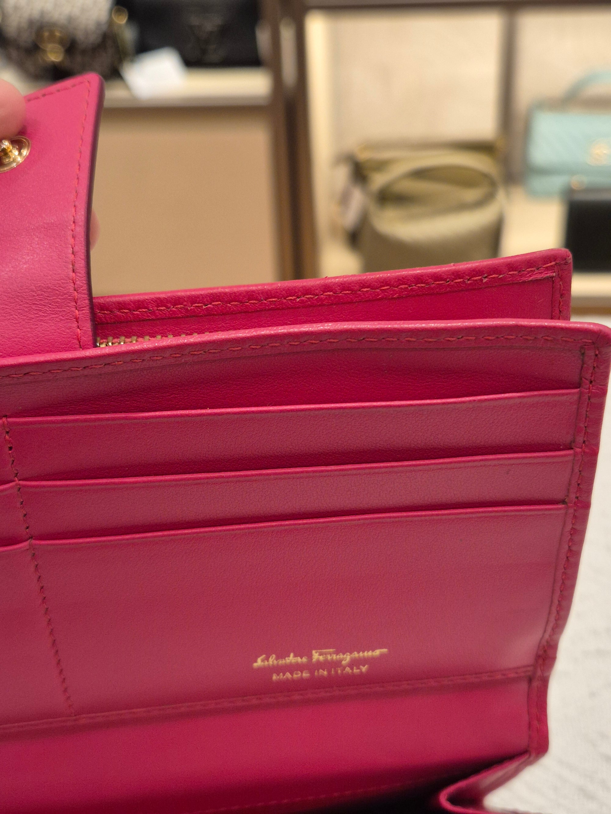 Salvatore Ferragamo Long Wallet Embossed