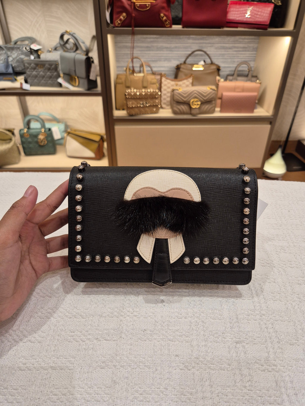 Fendi X Karl Wallet On Chain Motif
