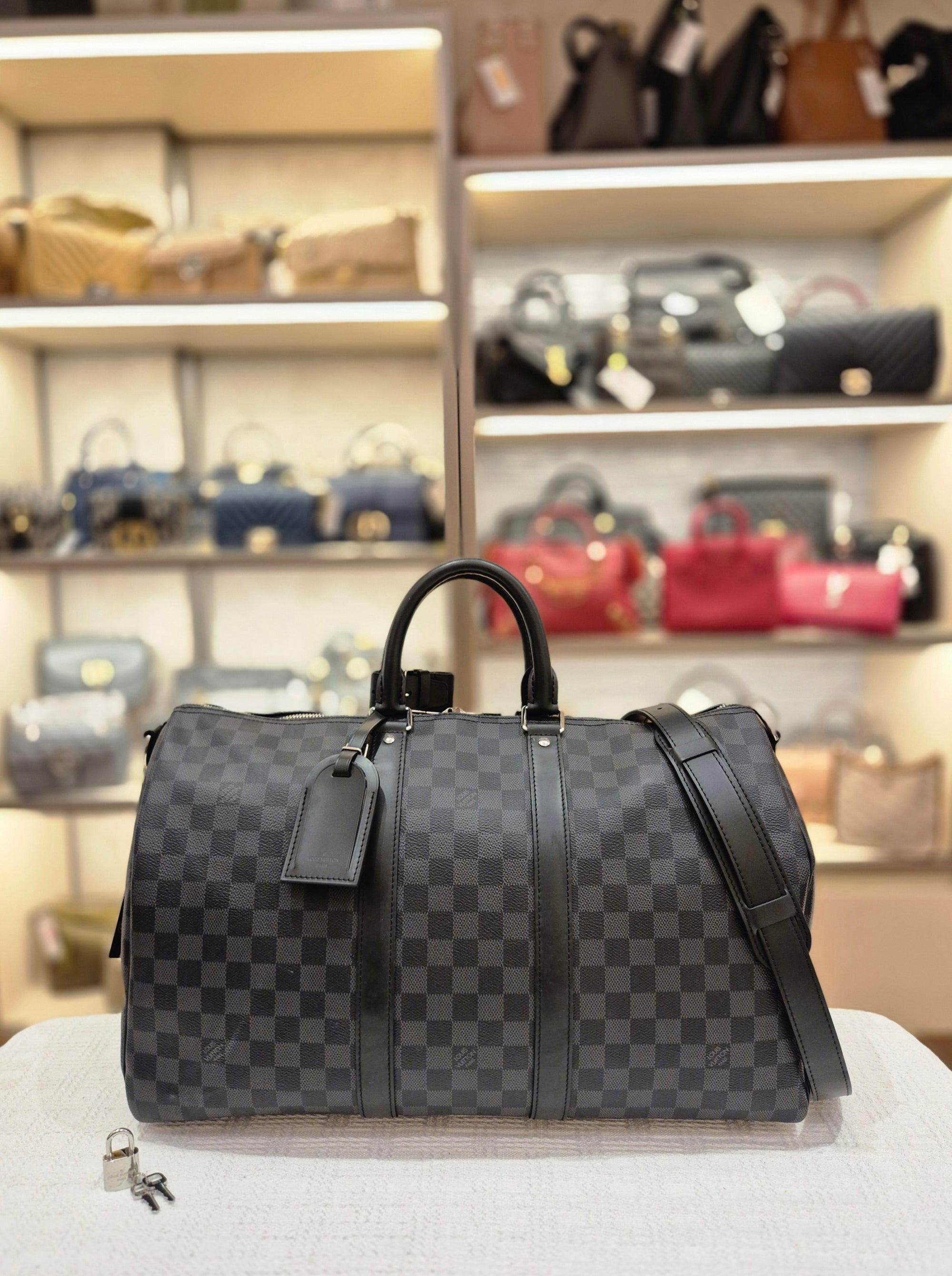 Louis Vuitton Keepall Damier Graphite 45