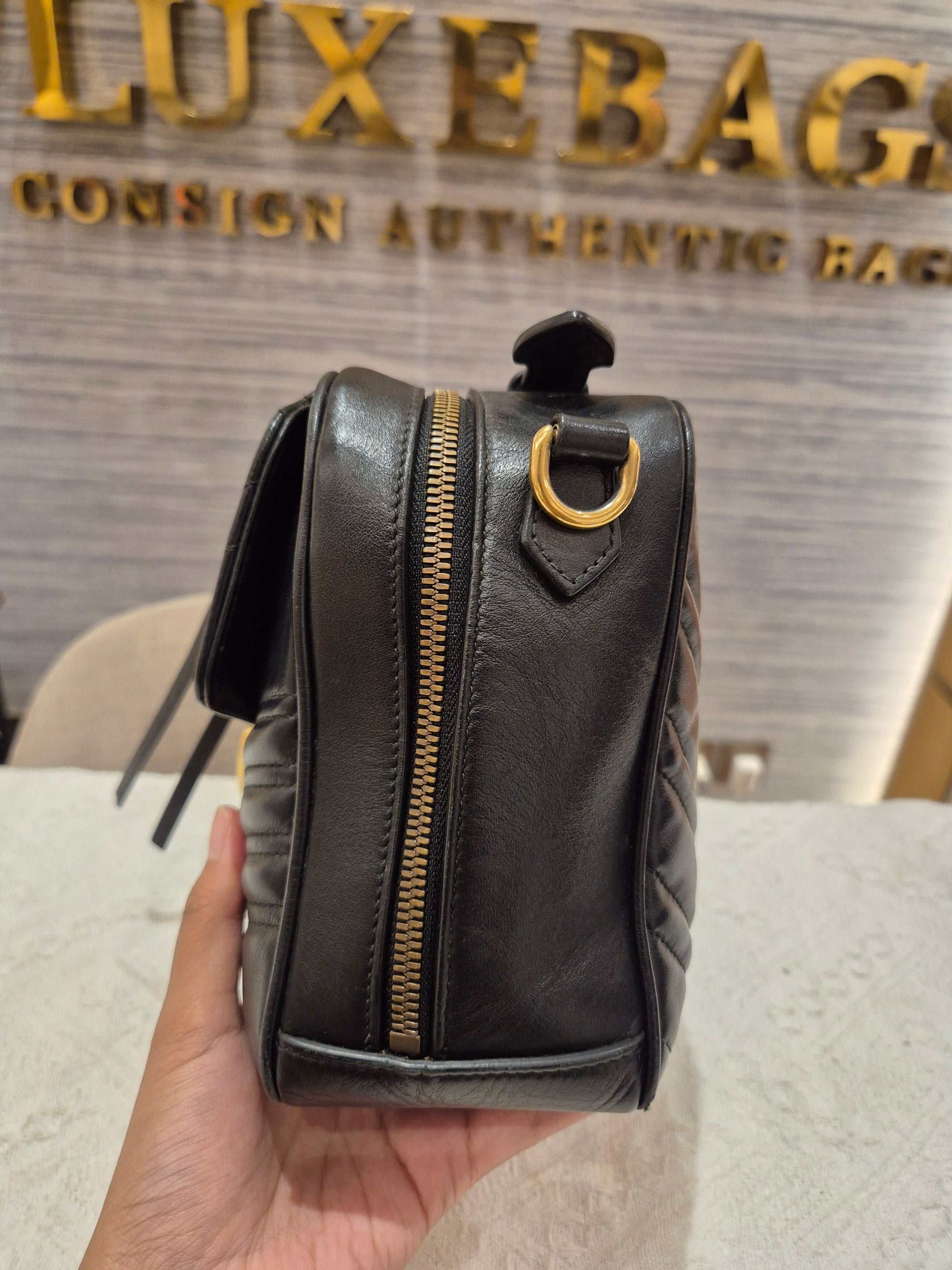 Gucci Marmont Tophandle Black