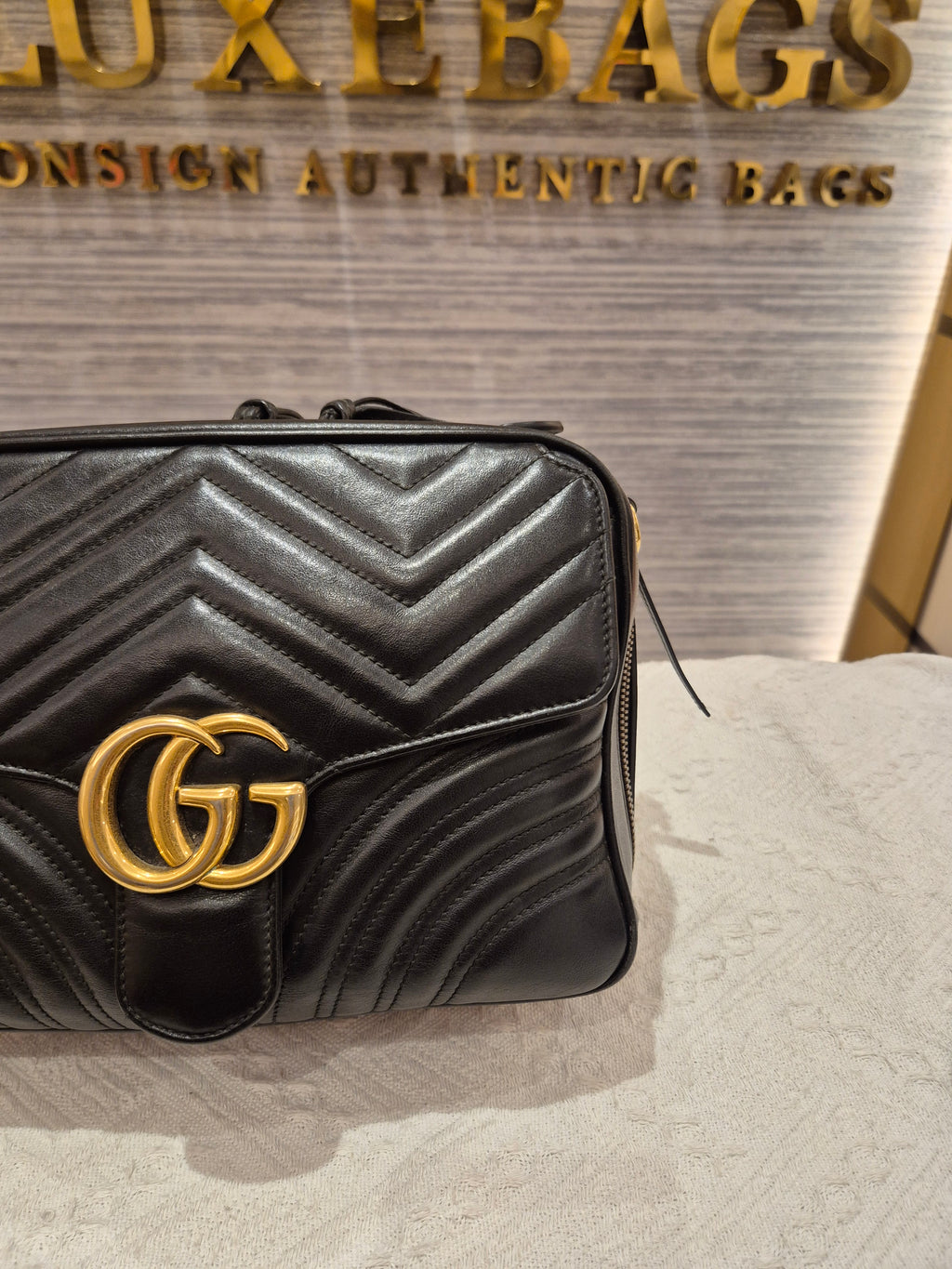 Gucci Marmont Tophandle Black