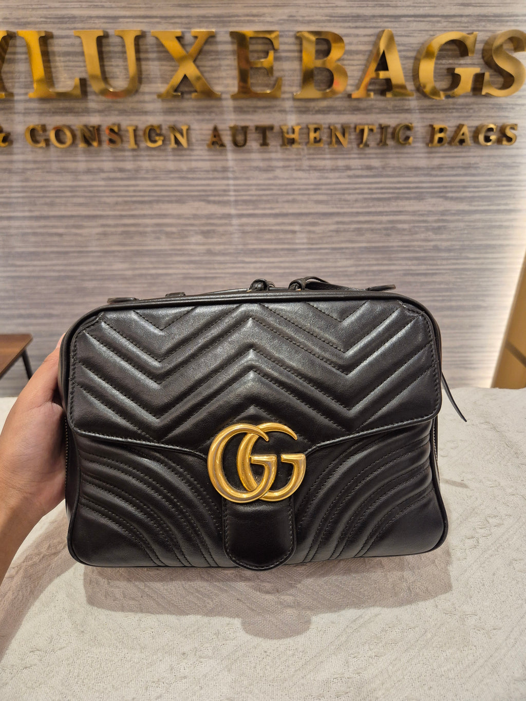 Gucci Marmont Tophandle Black