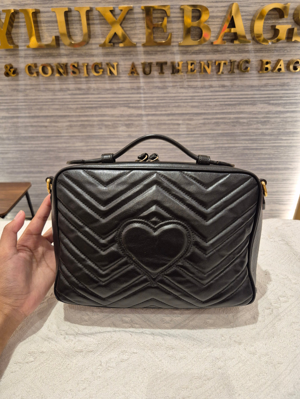 Gucci Marmont Tophandle Black