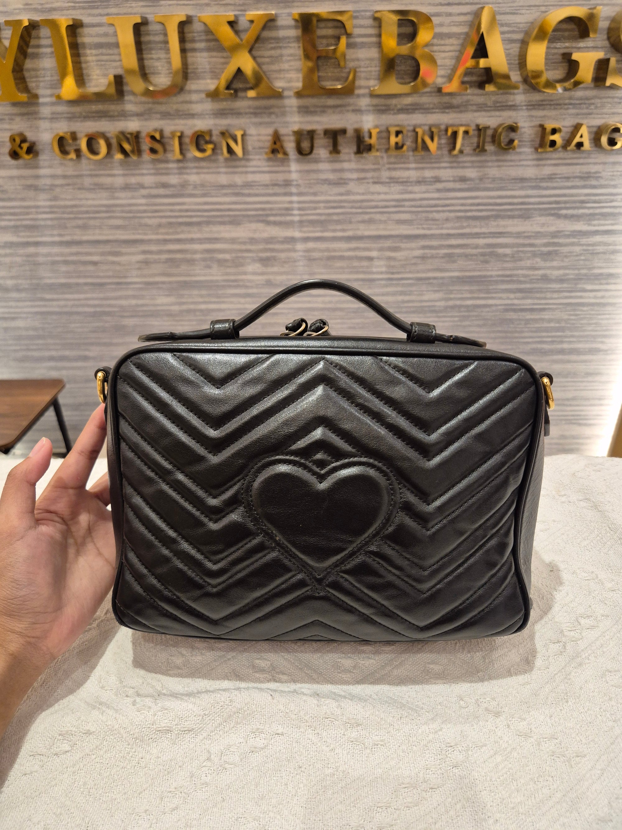 Gucci Marmont Tophandle Black