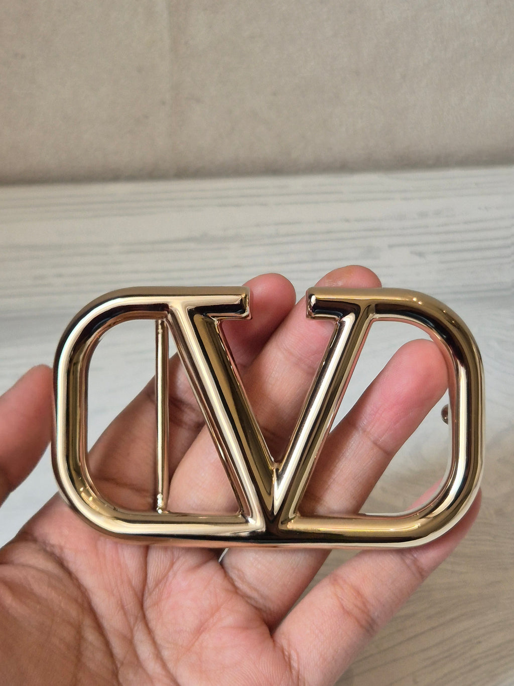Valentino Belt Canvas V Logo