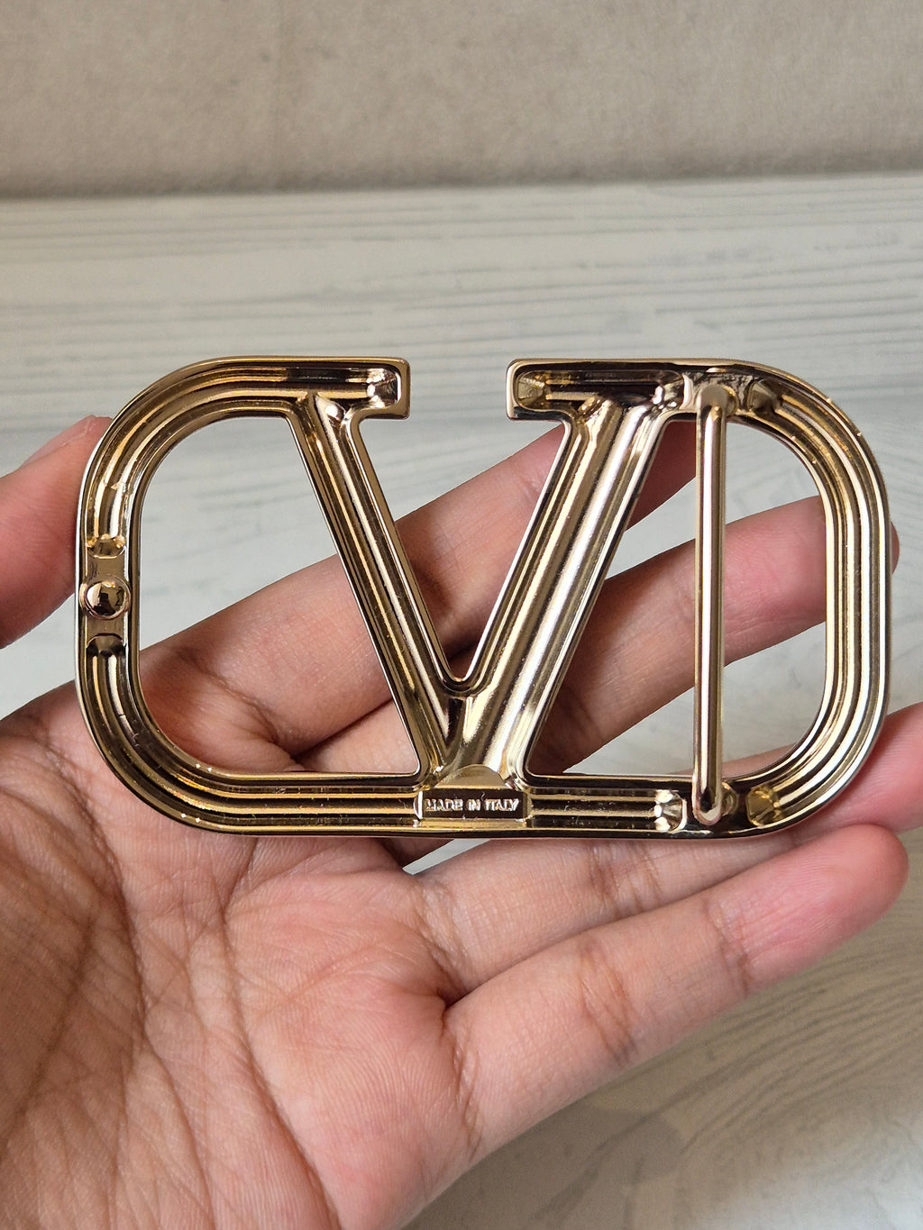 Valentino Belt Canvas V Logo