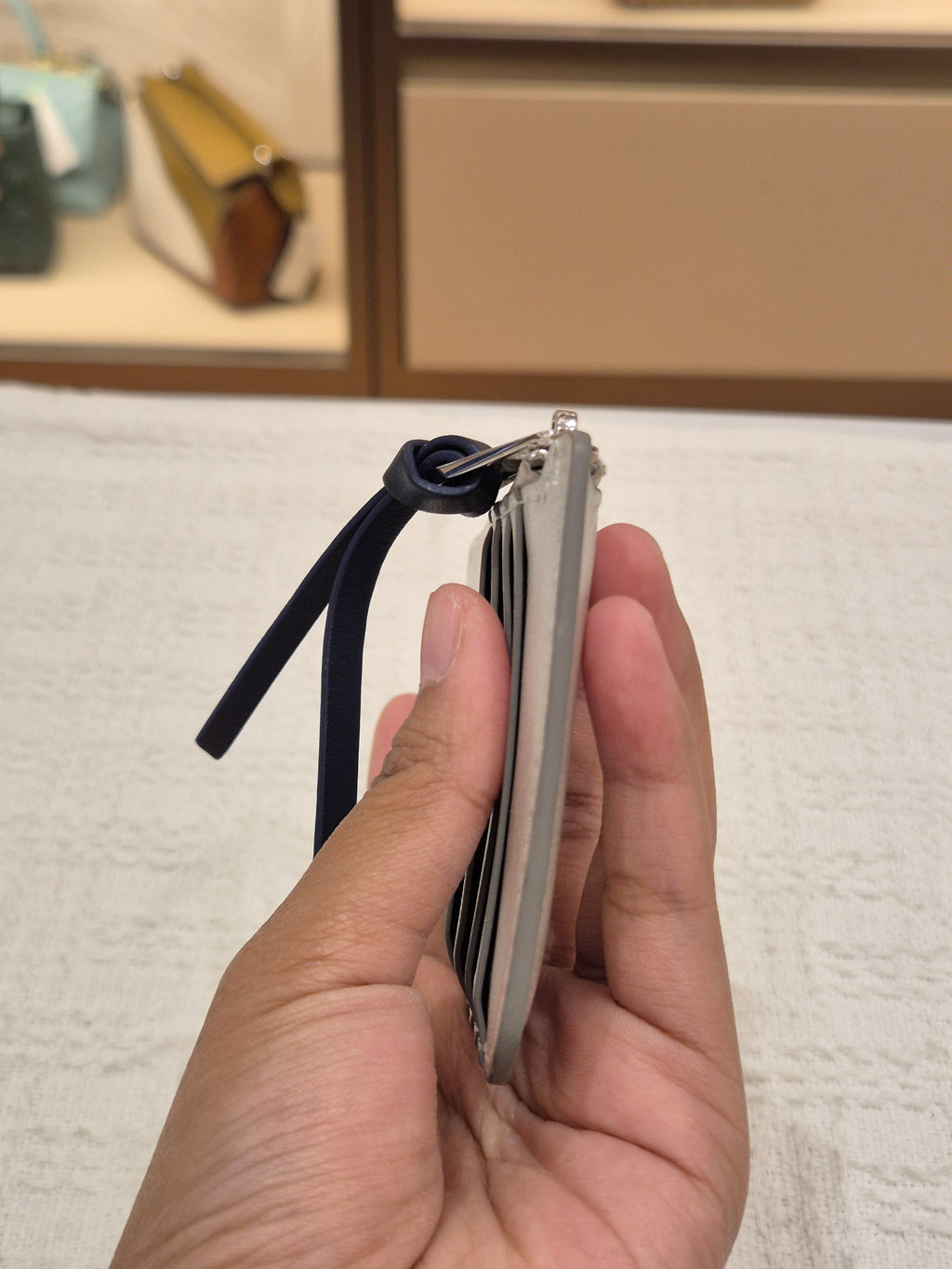 Loewe Zippy Card Holder Silver Rabbit