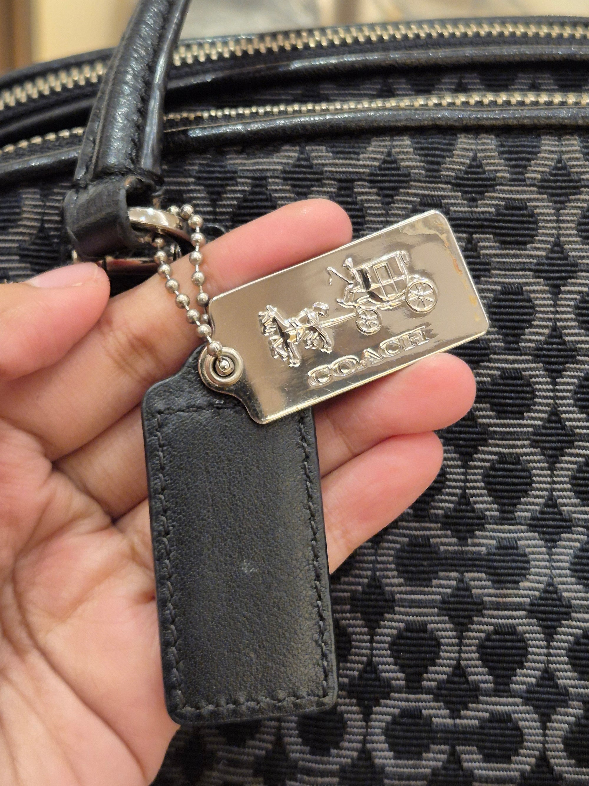 Coach Double Zipper Signature