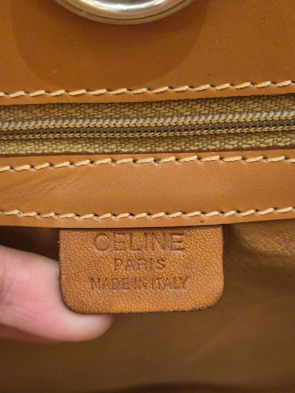 Celine Macadam Tote Tan