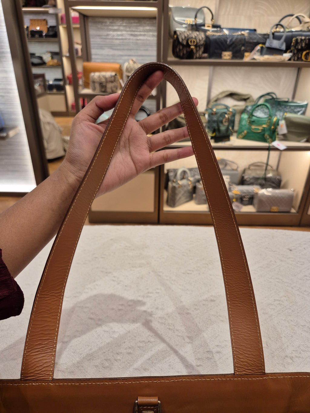 Celine Macadam Tote Tan