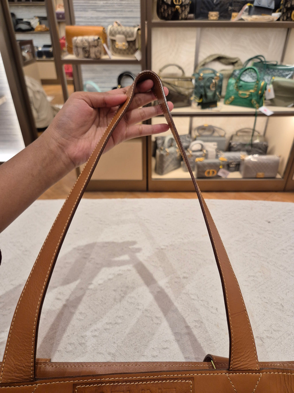 Celine Macadam Tote Tan