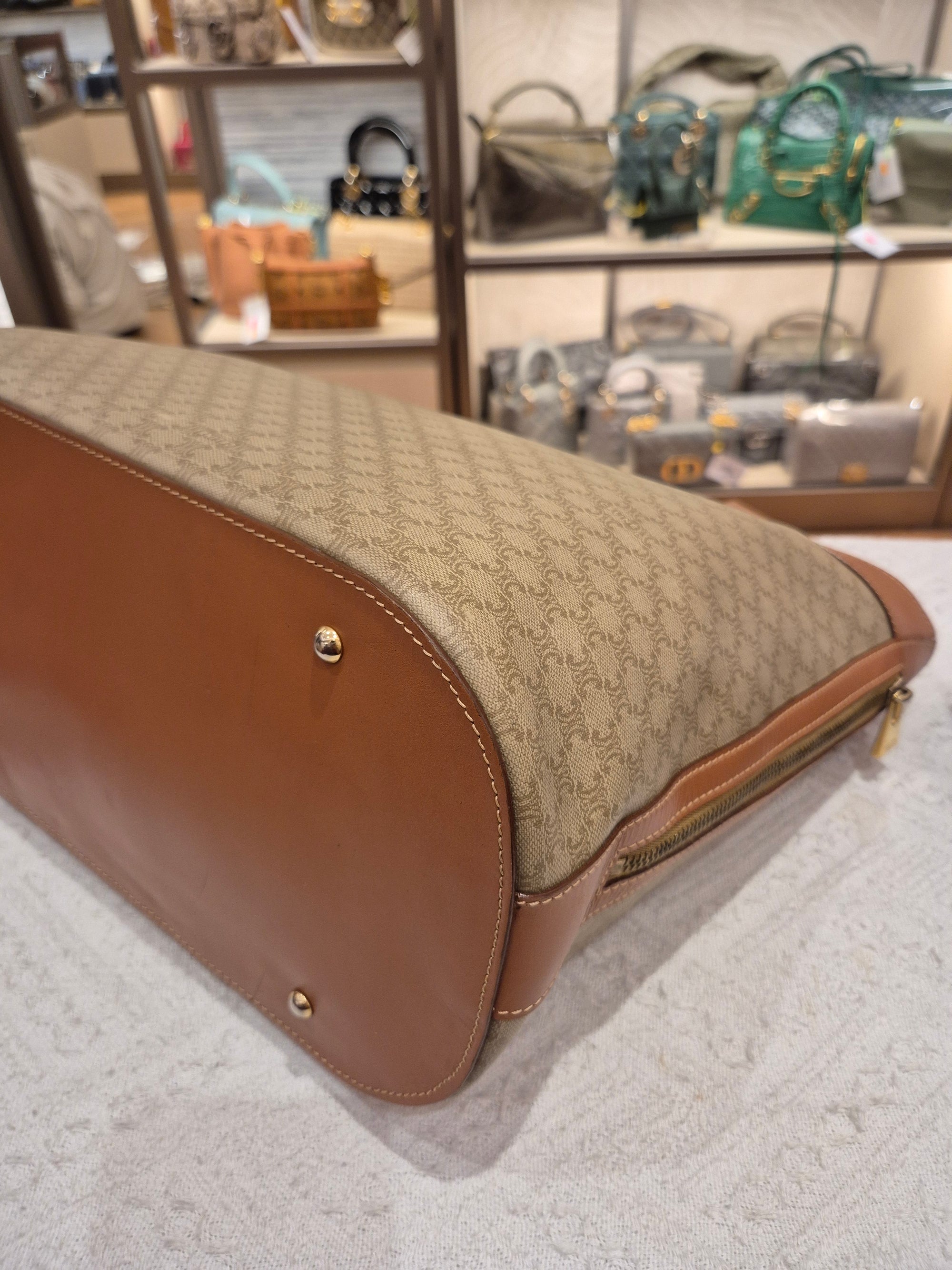 Celine Macadam Tote Tan