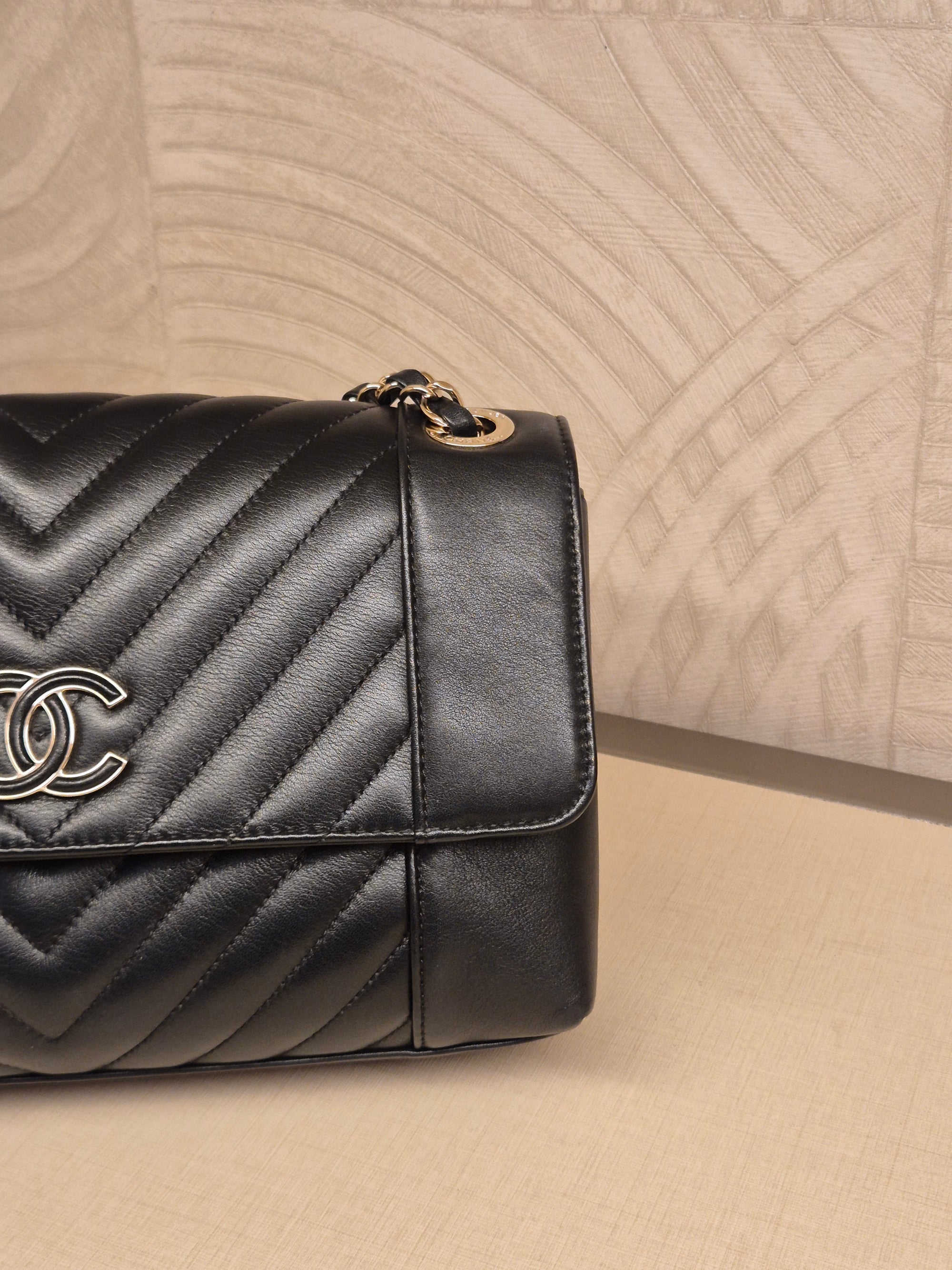 Chanel Flap Chevron Black