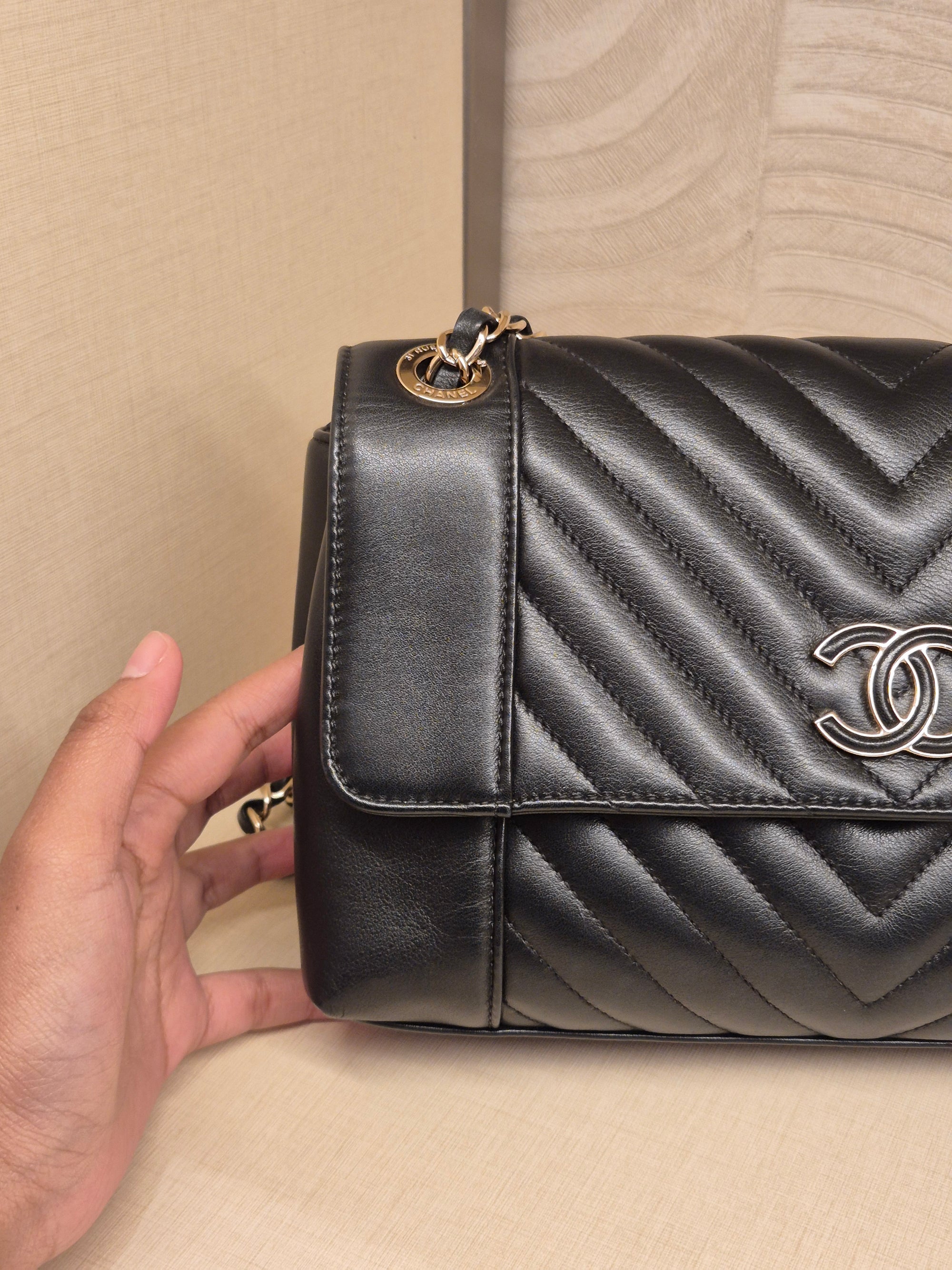 Chanel Flap Chevron Black