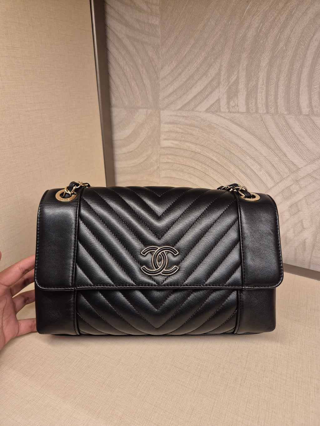 Chanel Flap Chevron Black