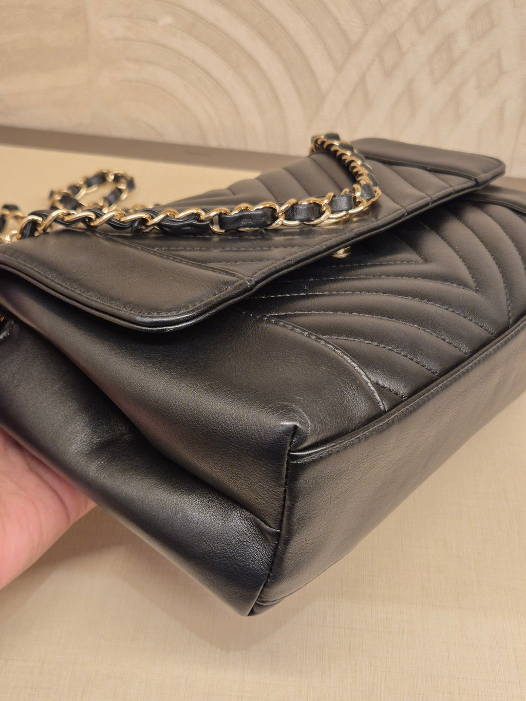 Chanel Flap Chevron Black