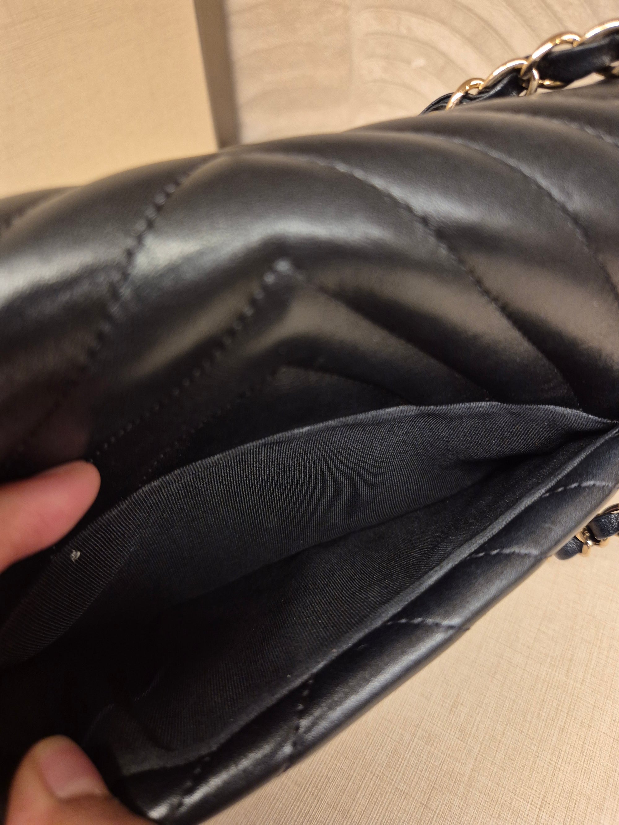 Chanel Flap Chevron Black