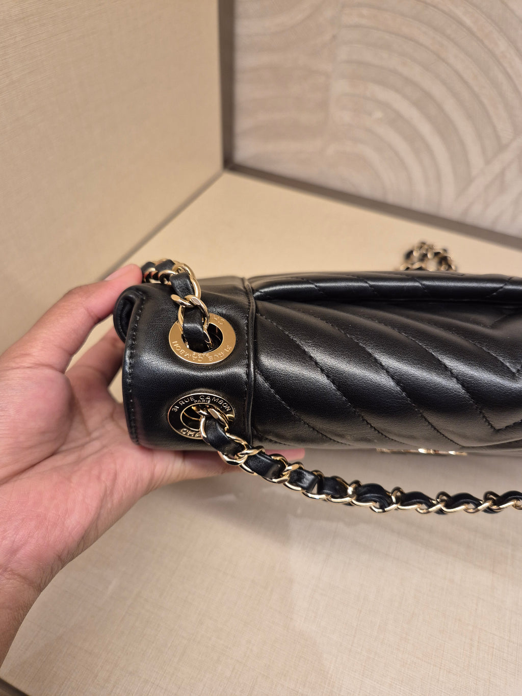 Chanel Flap Chevron Black