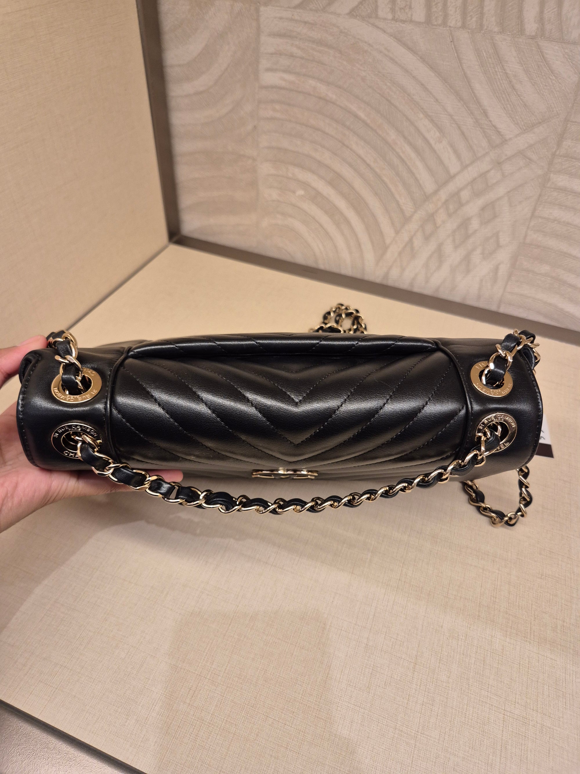 Chanel Flap Chevron Black