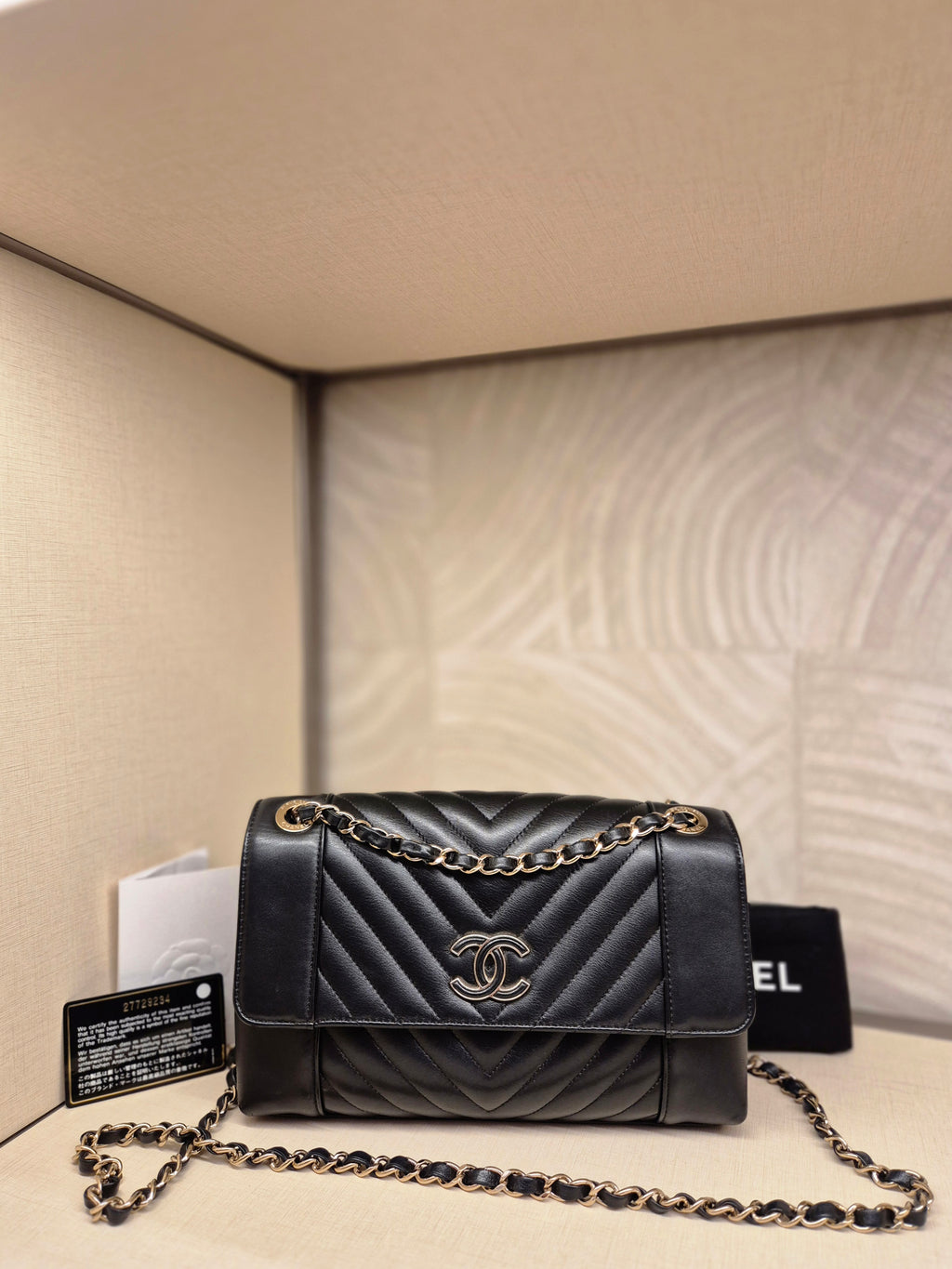 Chanel Flap Chevron Black