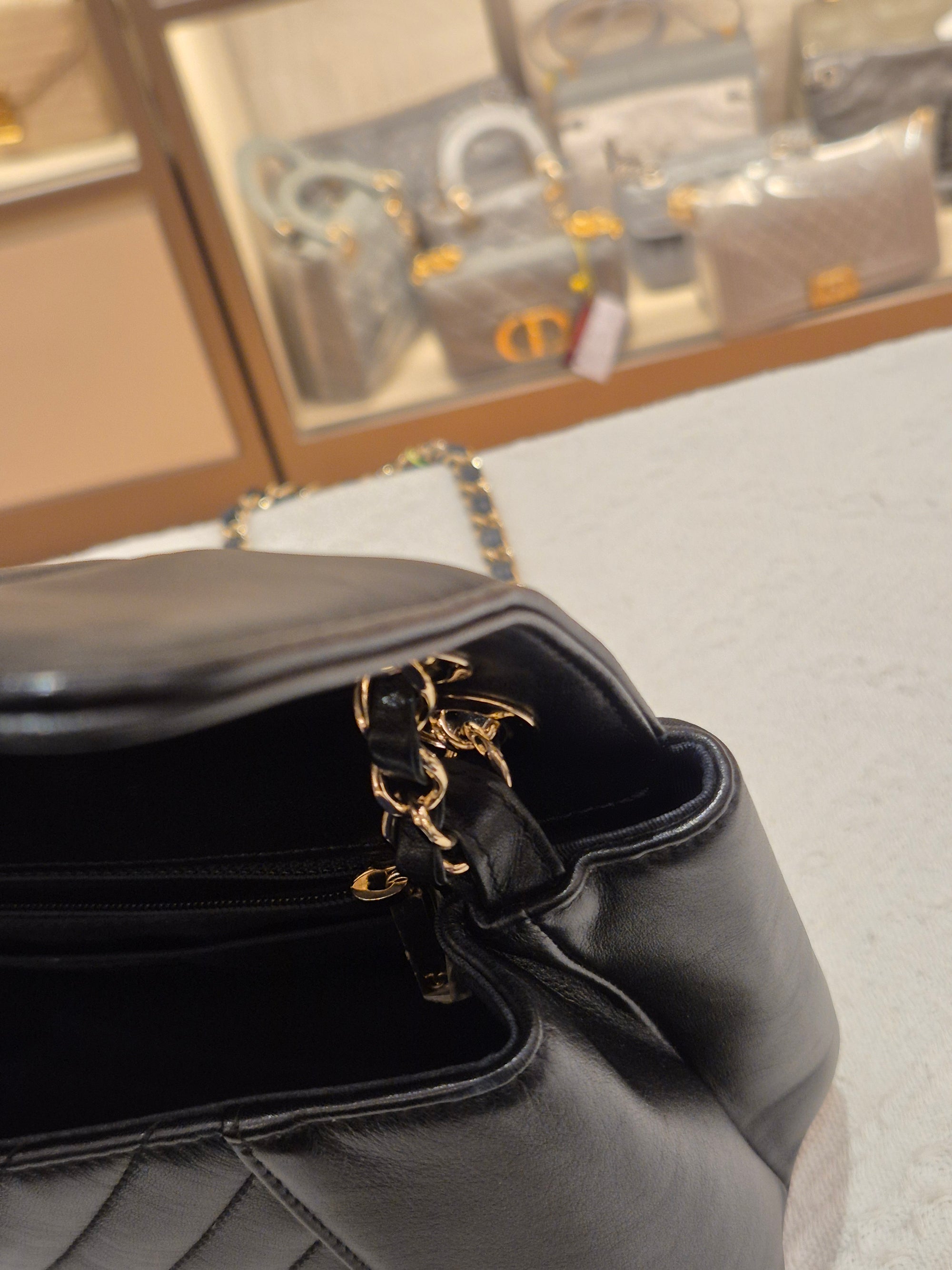 Chanel Flap Chevron Black
