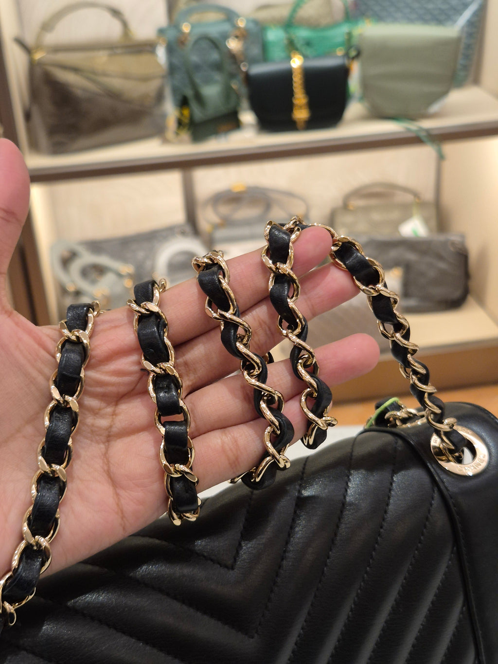 Chanel Flap Chevron Black