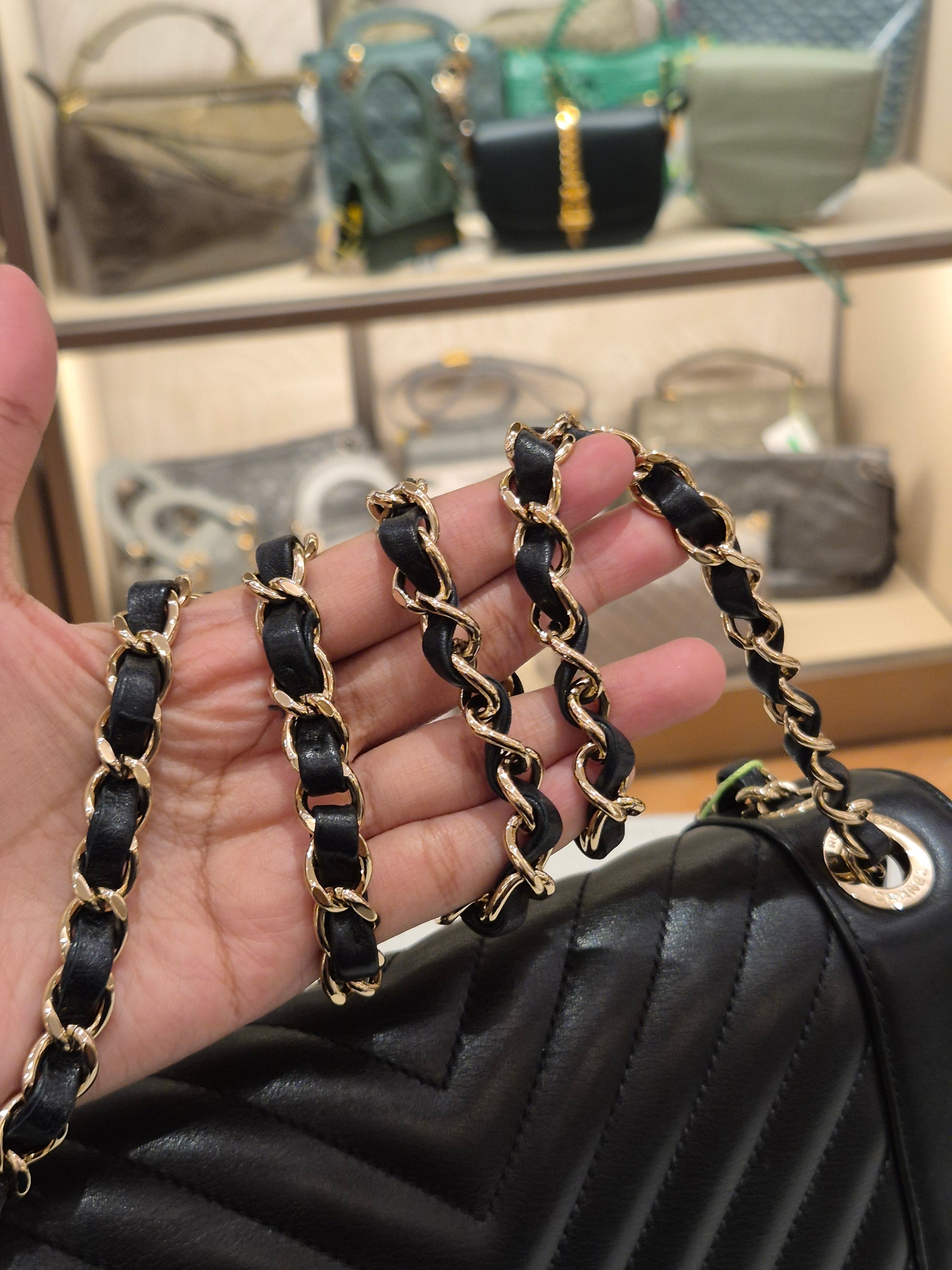 Chanel Flap Chevron Black