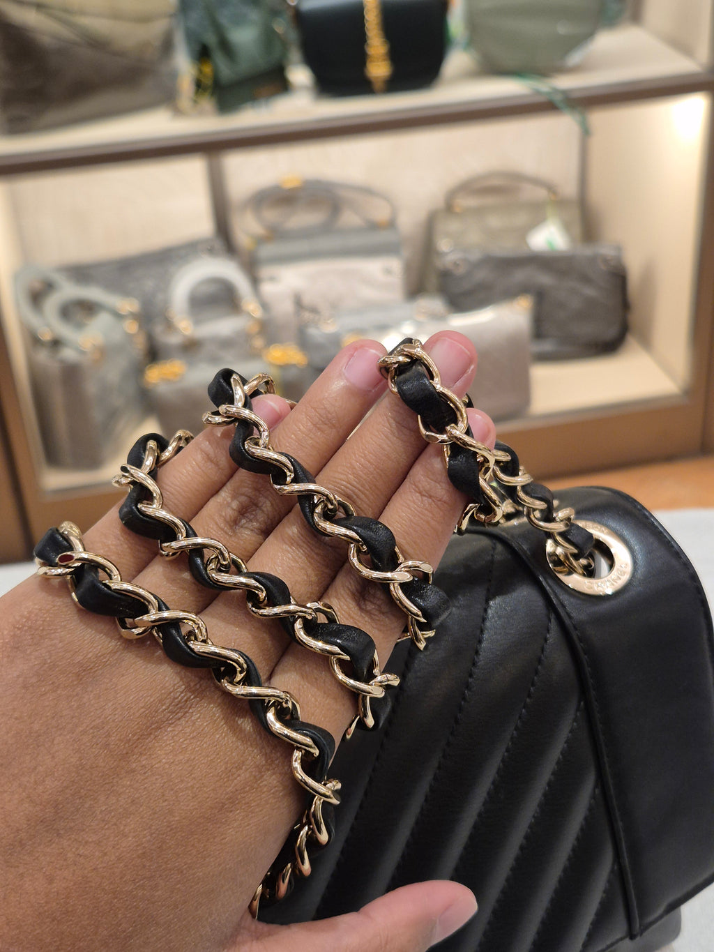 Chanel Flap Chevron Black