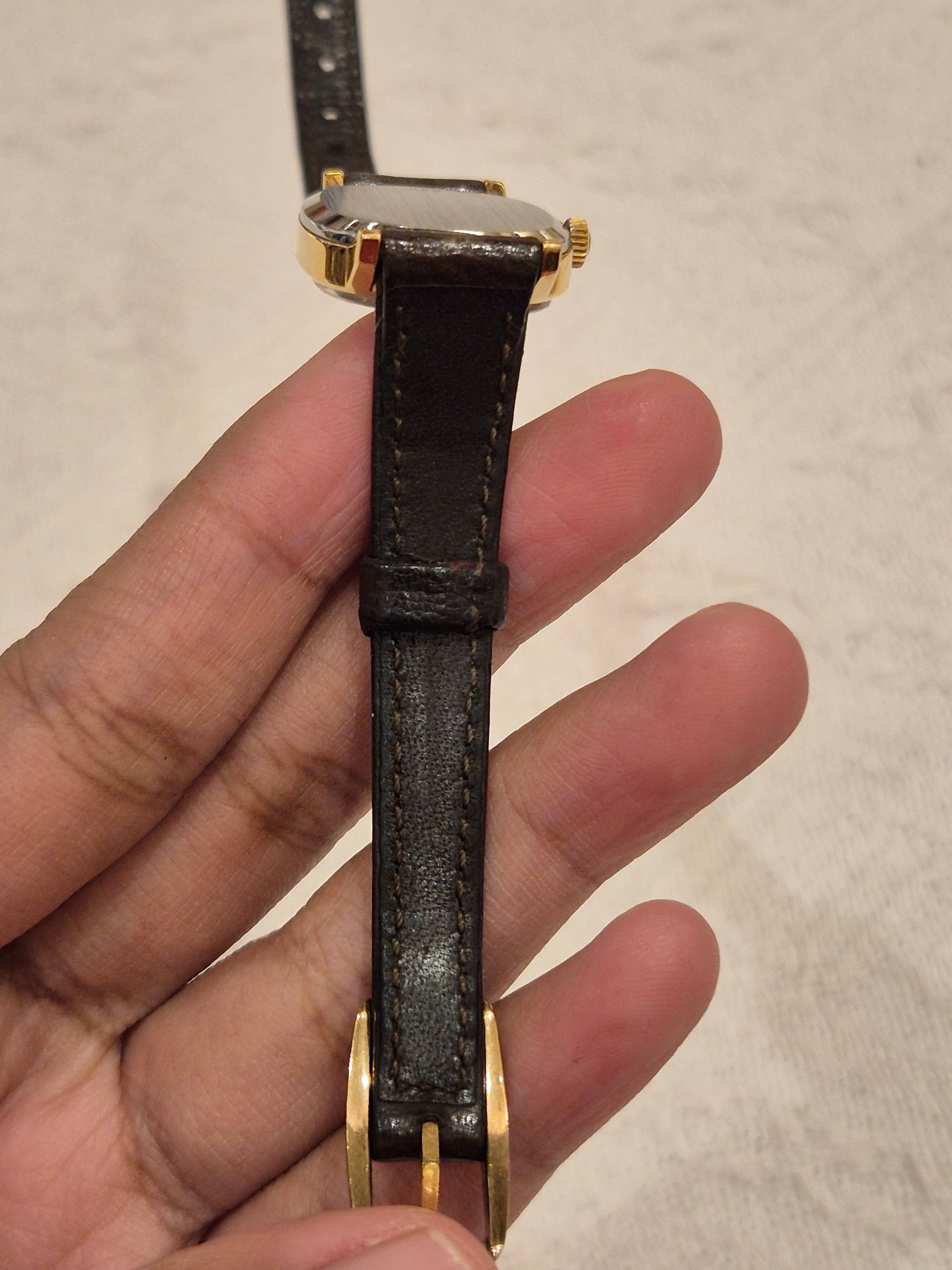 Omega De Ville Oval Leather Strap