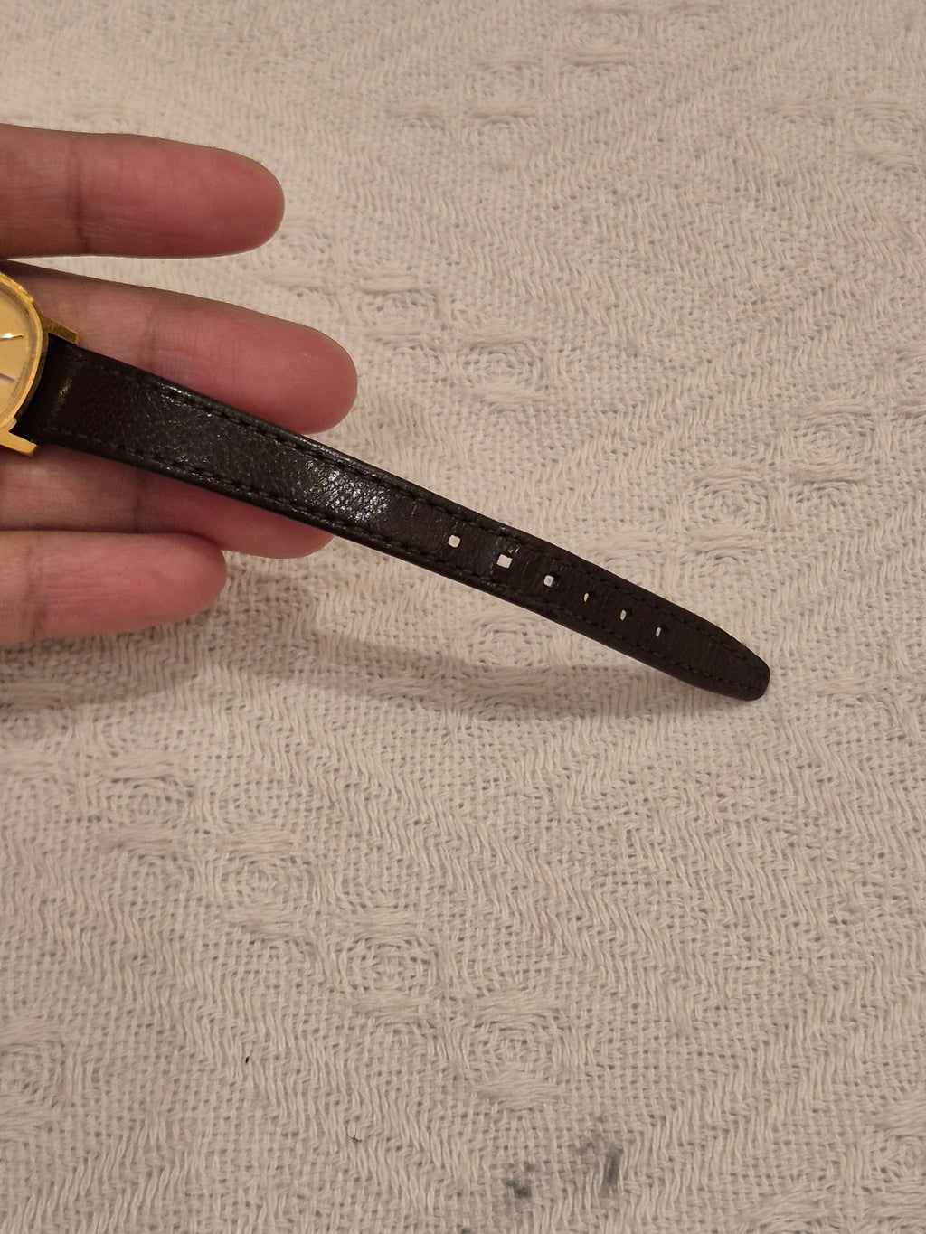 Omega De Ville Oval Leather Strap