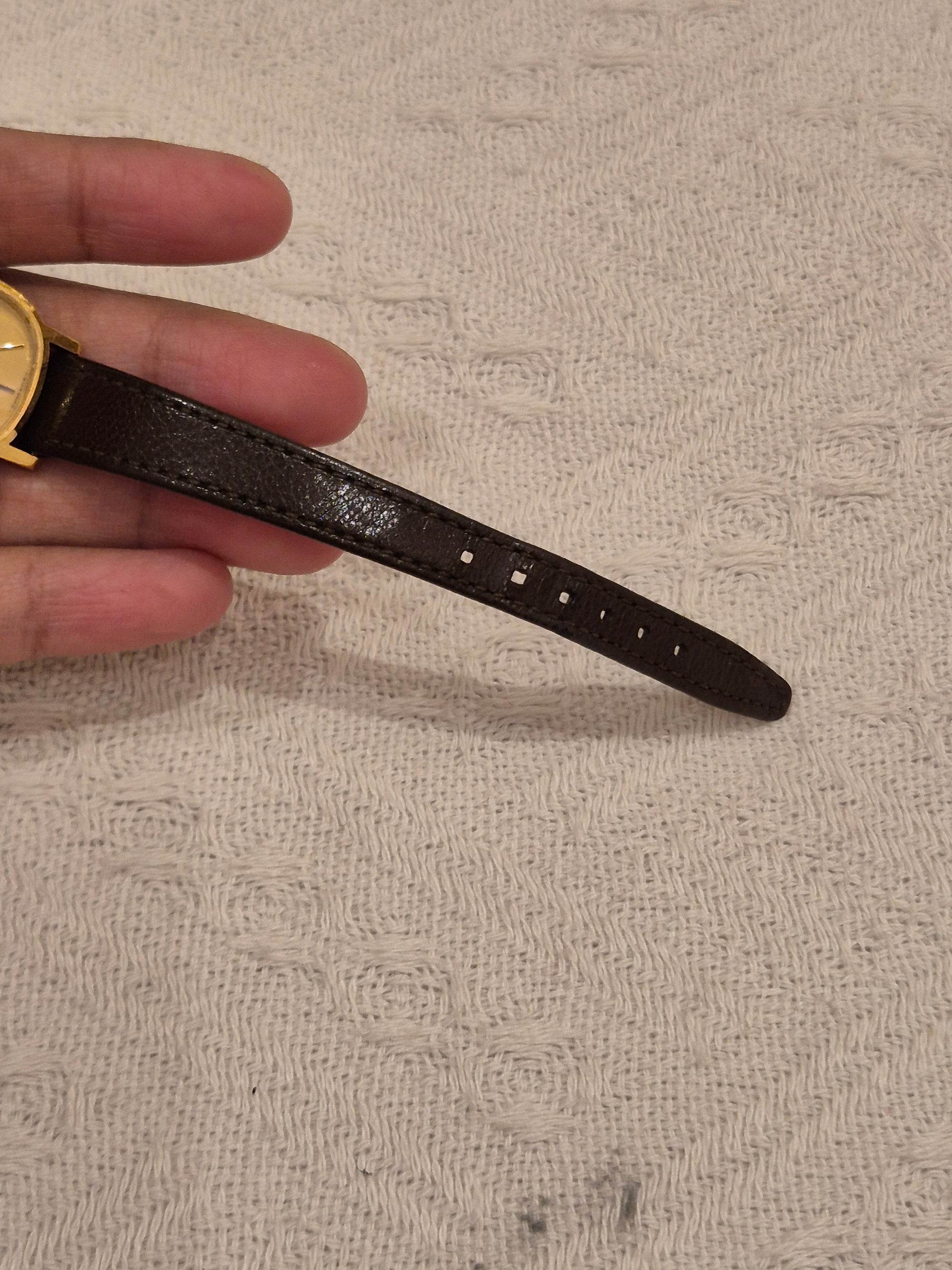 Omega De Ville Oval Leather Strap