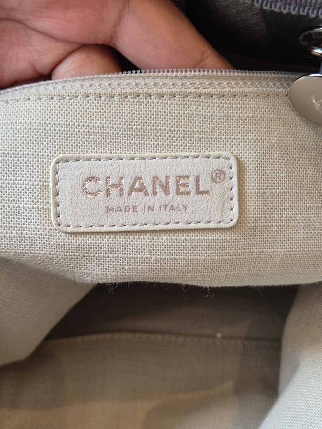 Chanel Deauville Tote Bag Grey