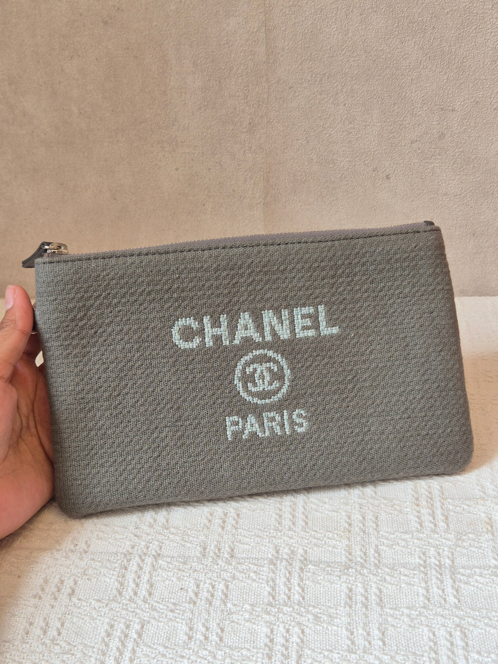 Chanel Deauville Tote Bag Grey