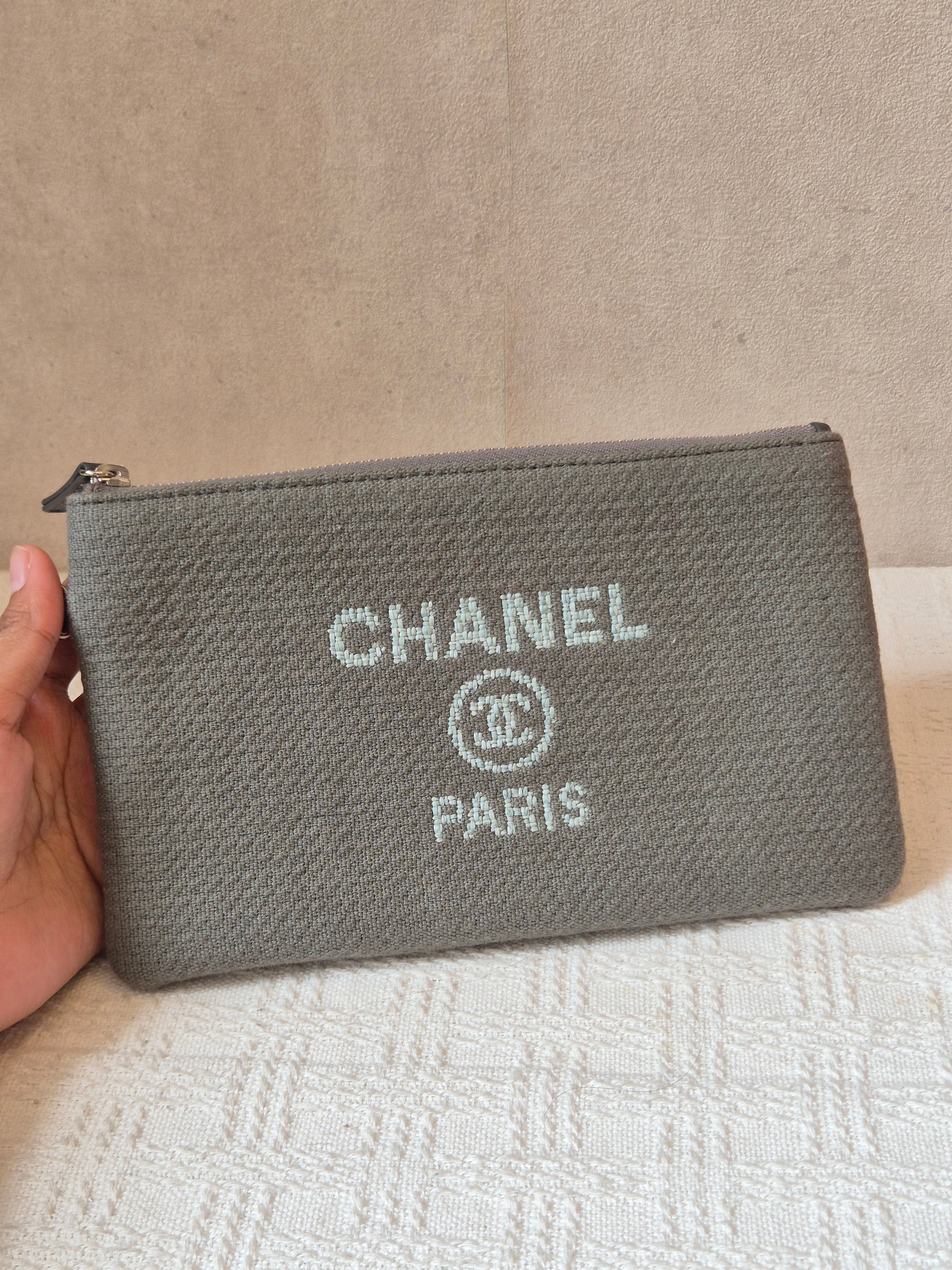 Chanel Deauville Tote Bag Grey