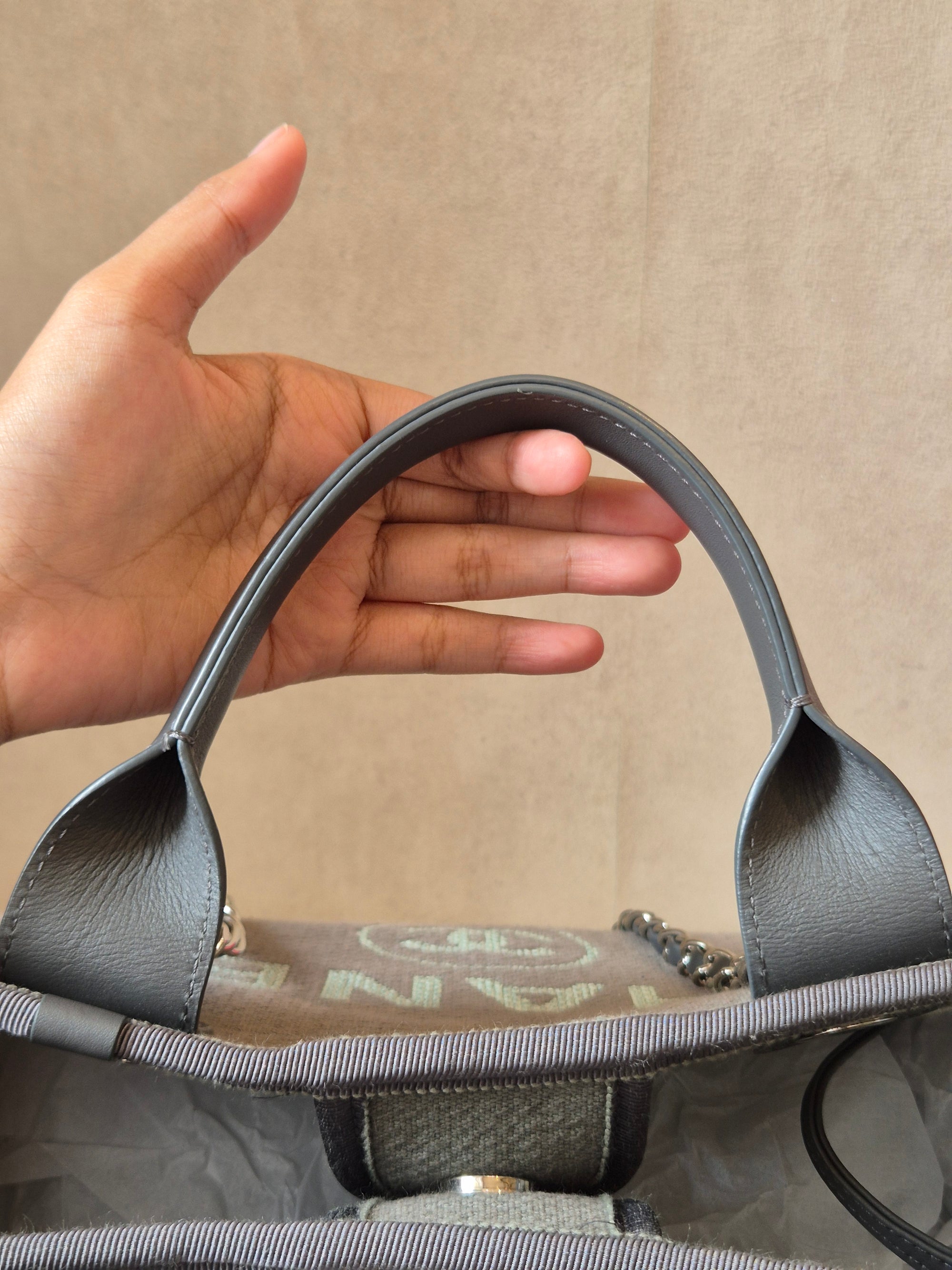 Chanel Deauville Tote Bag Grey