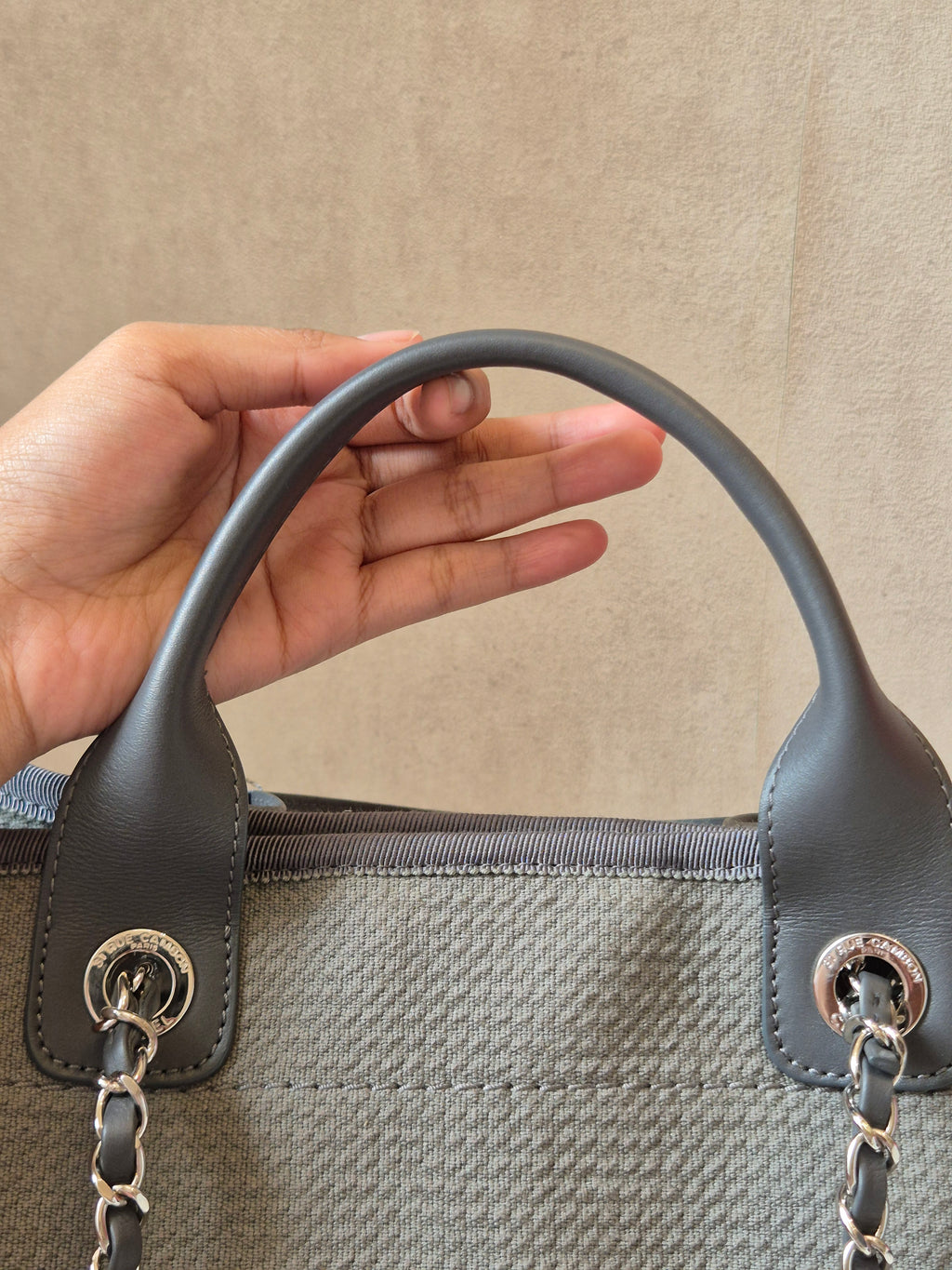 Chanel Deauville Tote Bag Grey