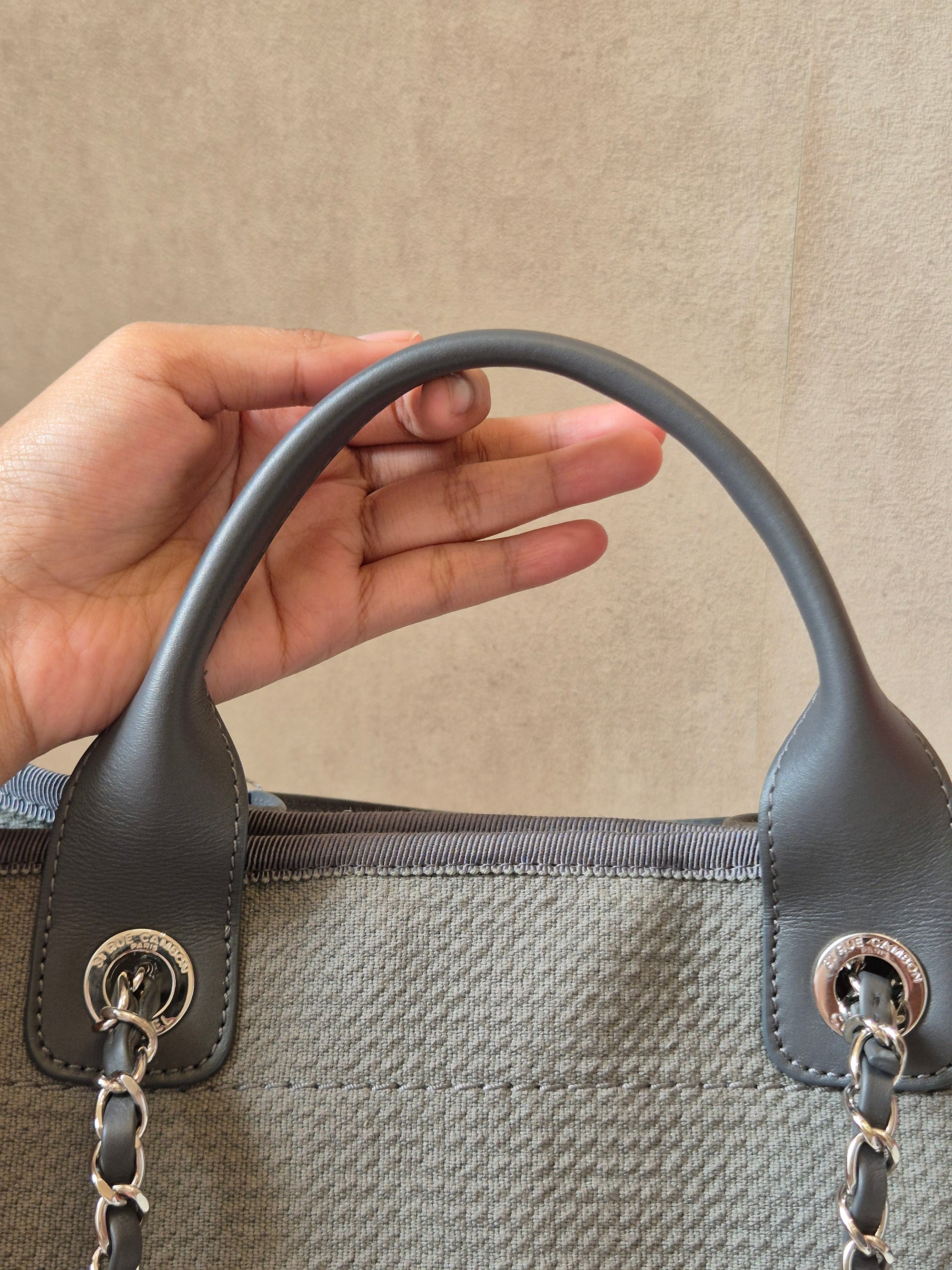Chanel Deauville Tote Bag Grey