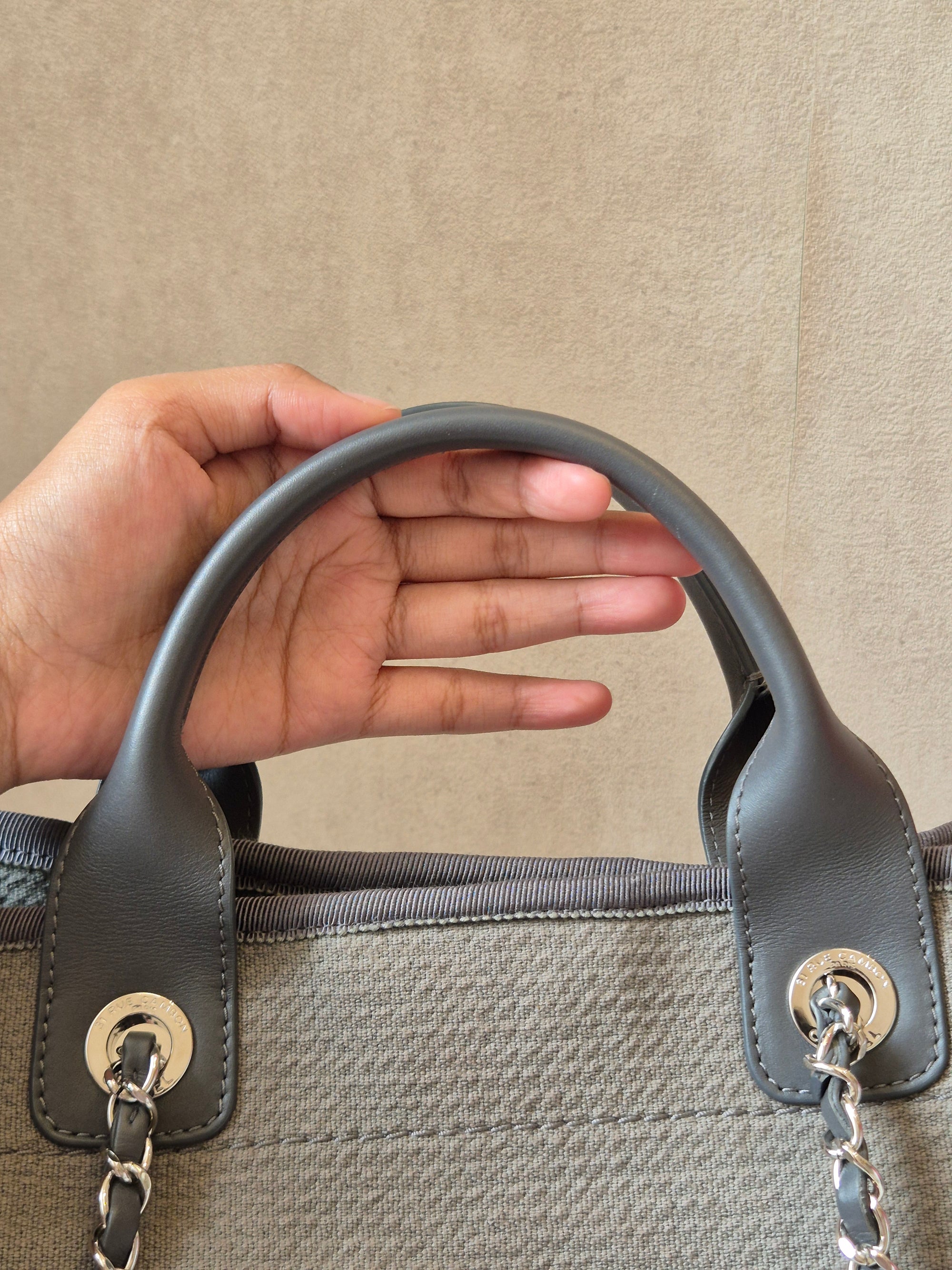 Chanel Deauville Tote Bag Grey
