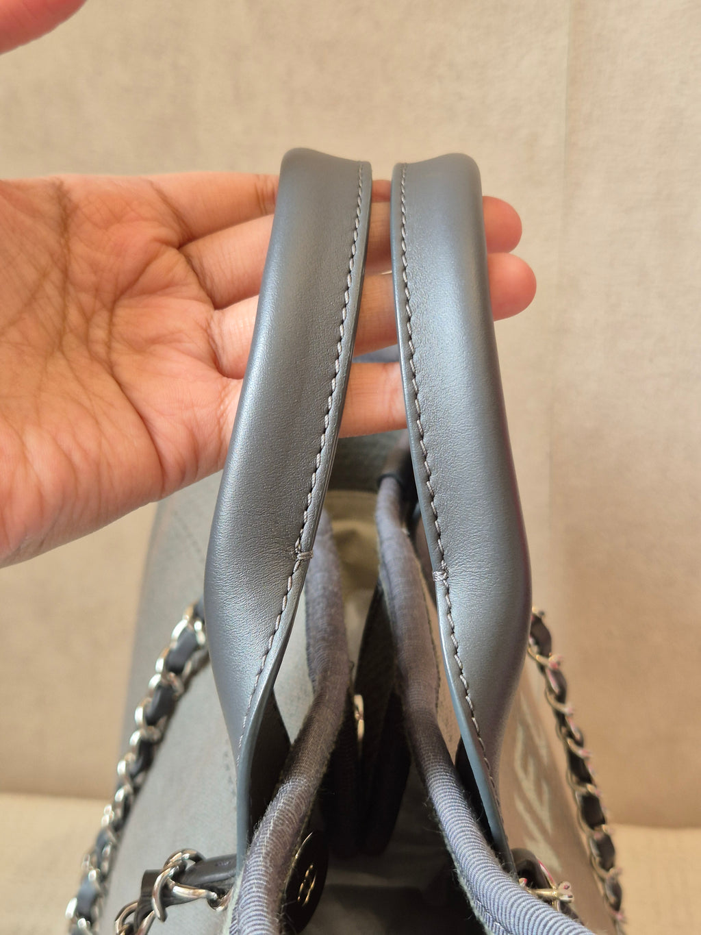 Chanel Deauville Tote Bag Grey