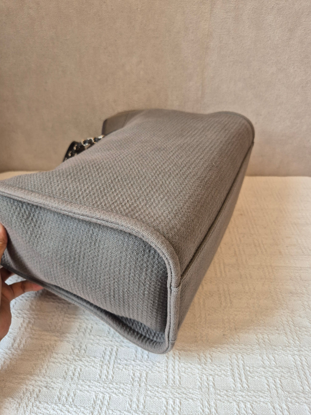 Chanel Deauville Tote Bag Grey